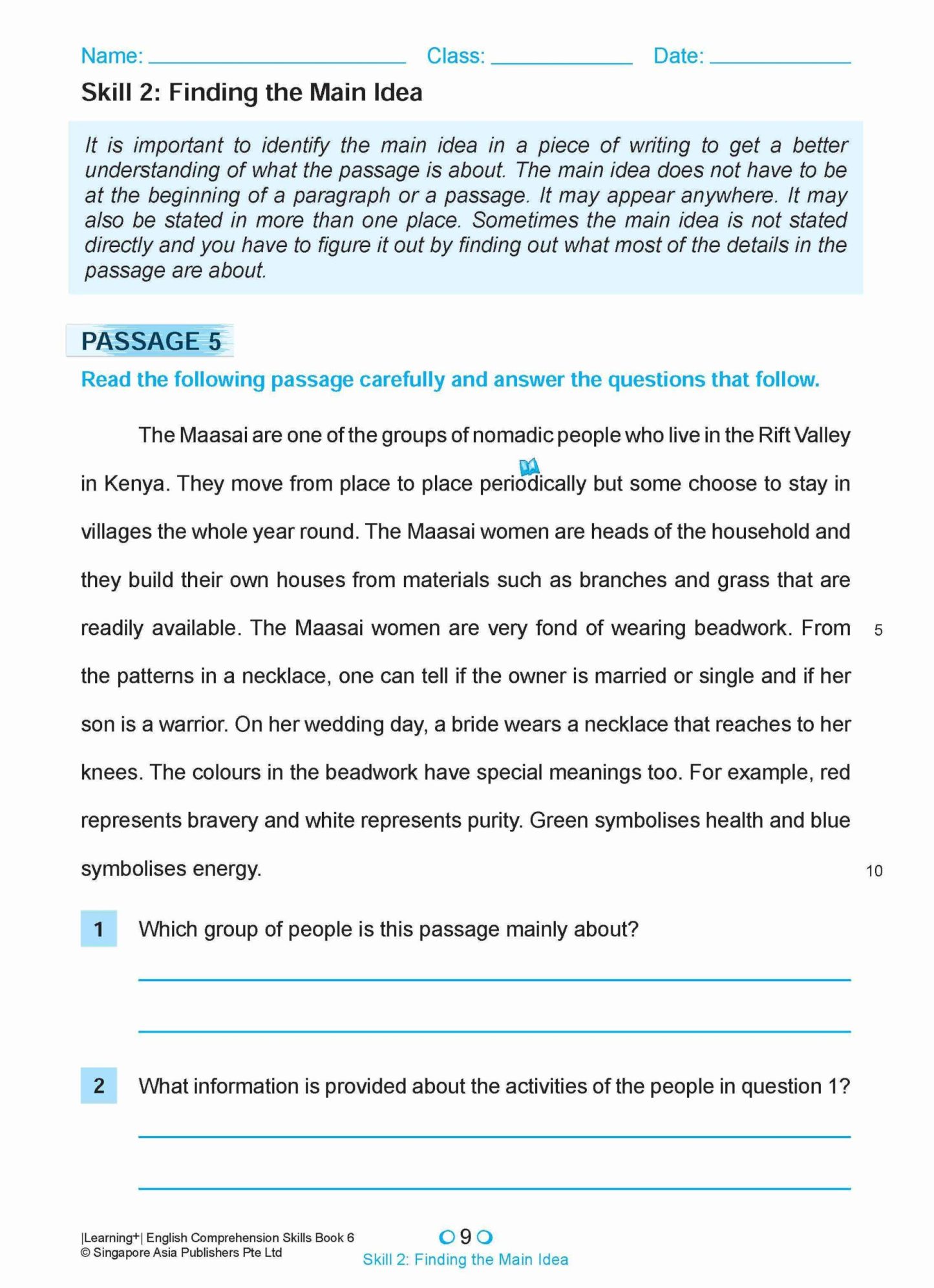 LEARNING+ ENGLISH COMPREHENSION SKILLS Book 6