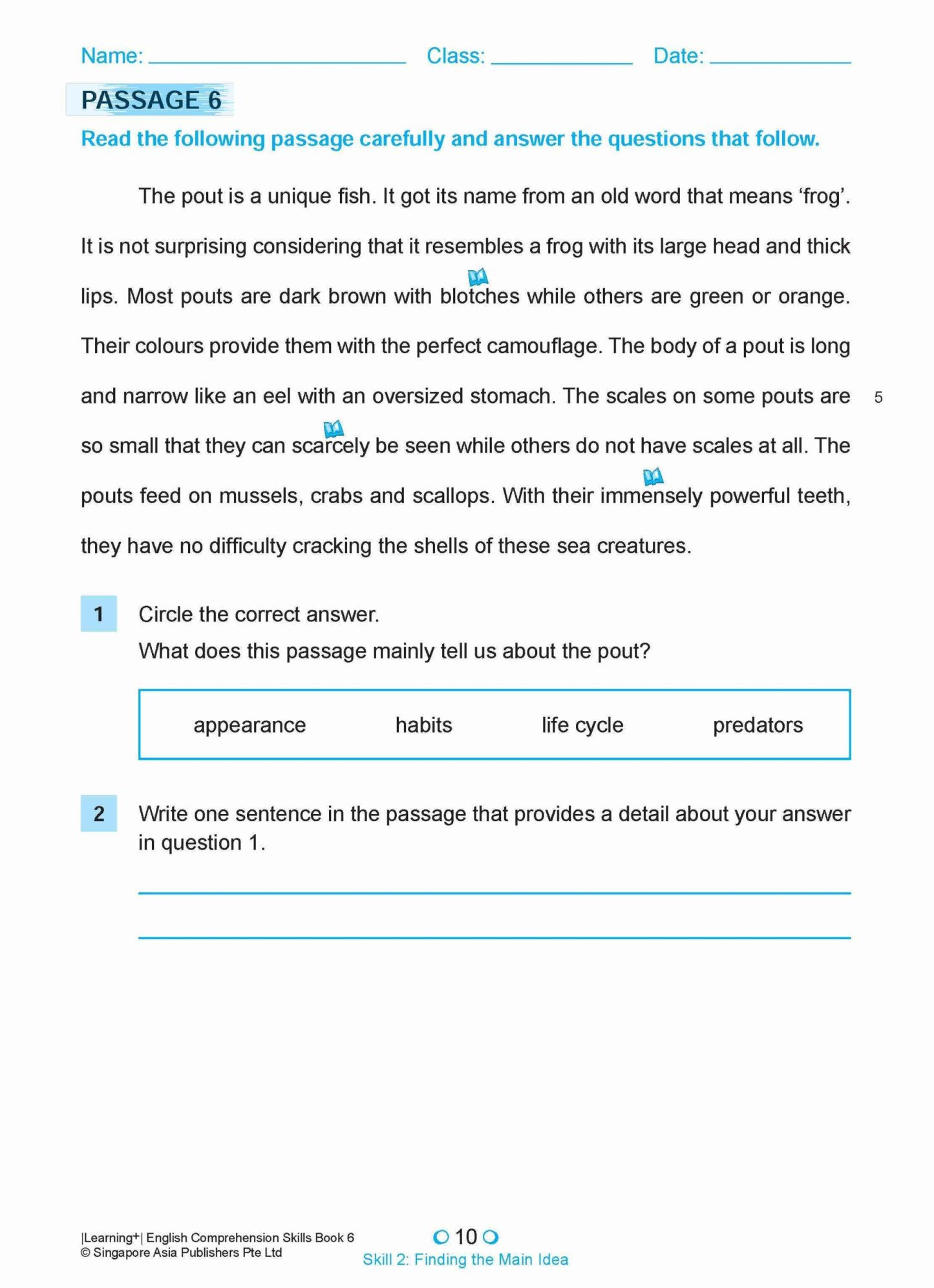 LEARNING+ ENGLISH COMPREHENSION SKILLS Book 6