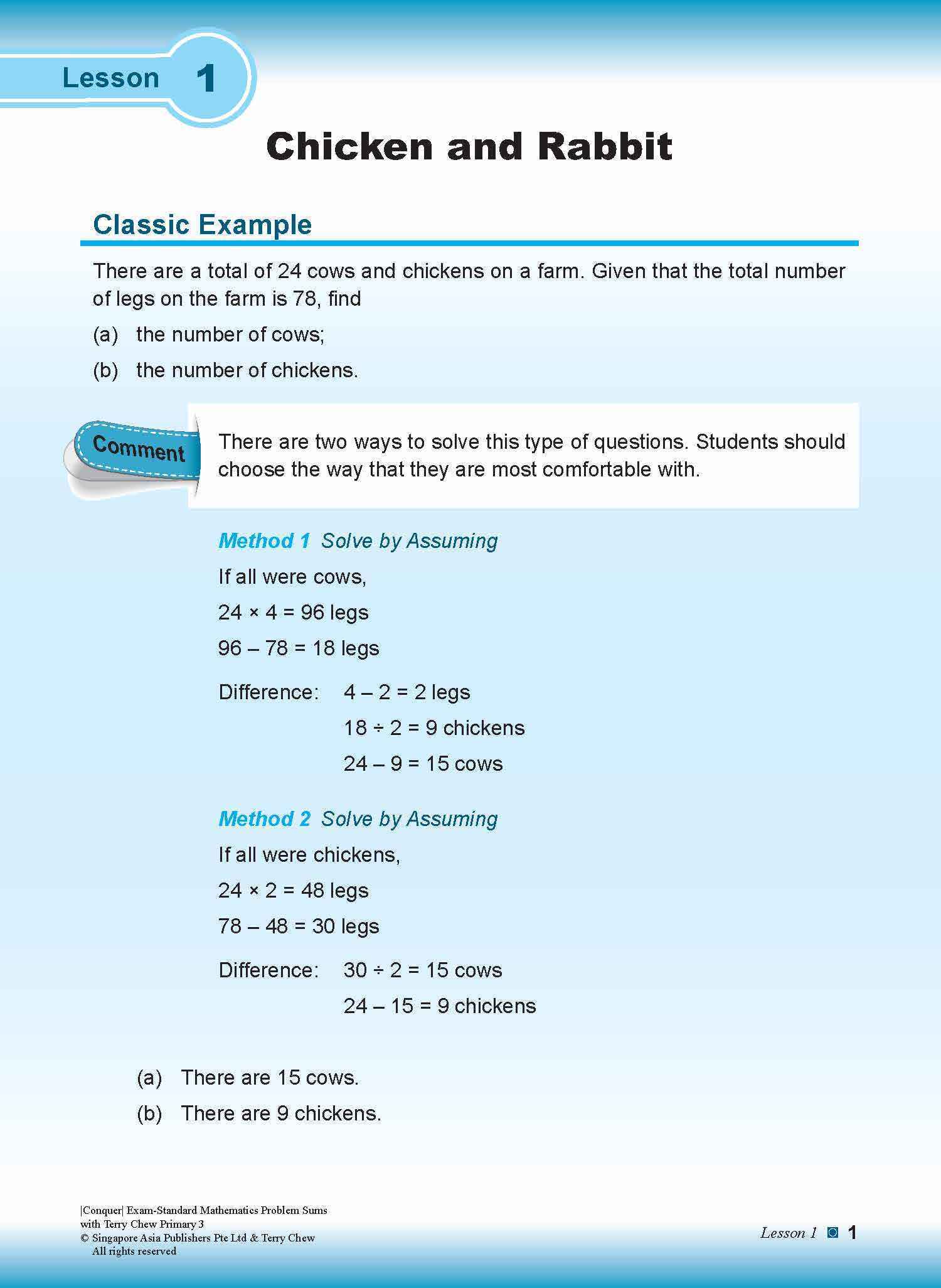 Conquer EXAM-STANDARD Mathematics PROBLEM SUMS with Terry Chew Primary 3