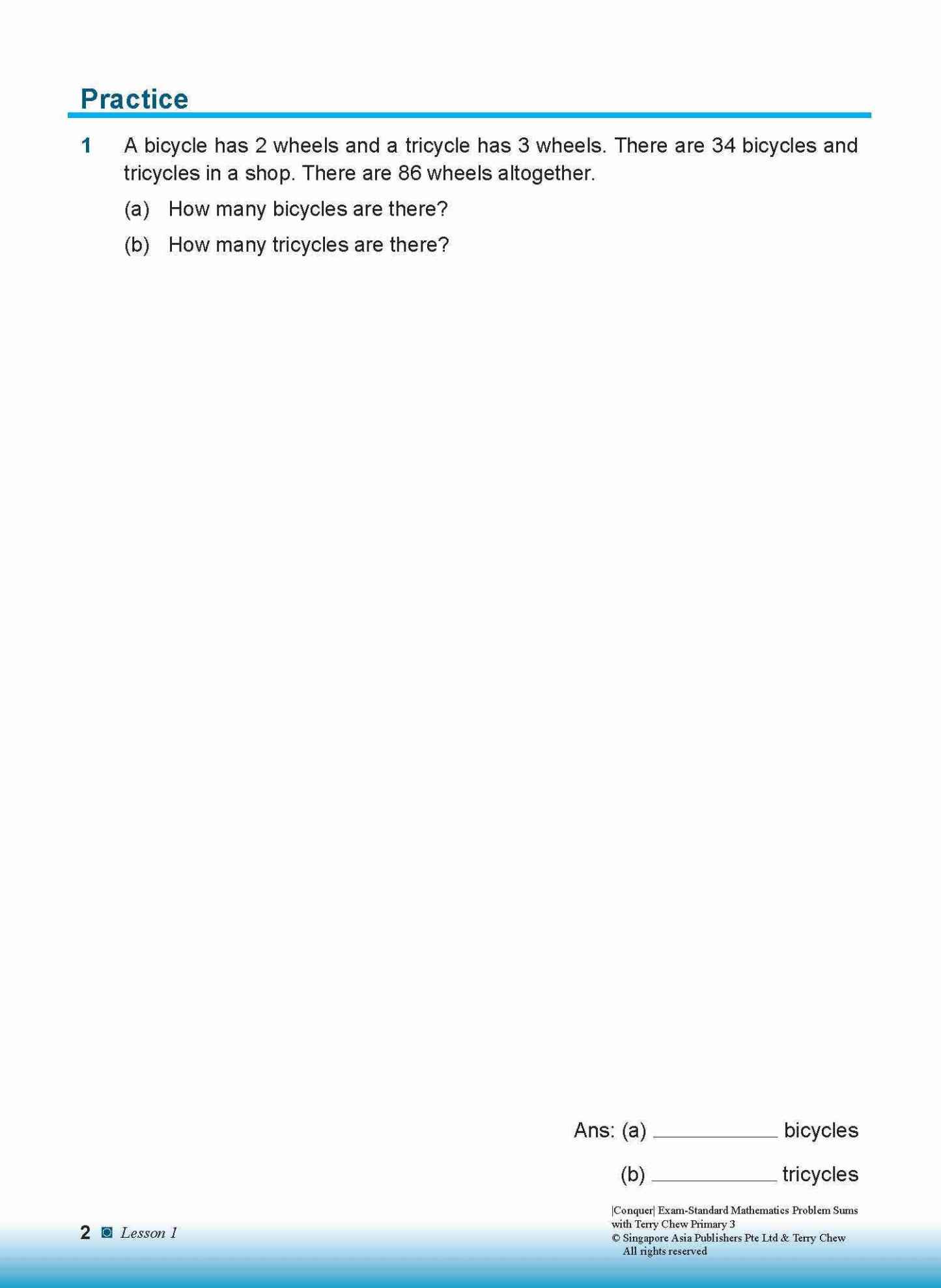 Conquer EXAM-STANDARD Mathematics PROBLEM SUMS with Terry Chew Primary 3