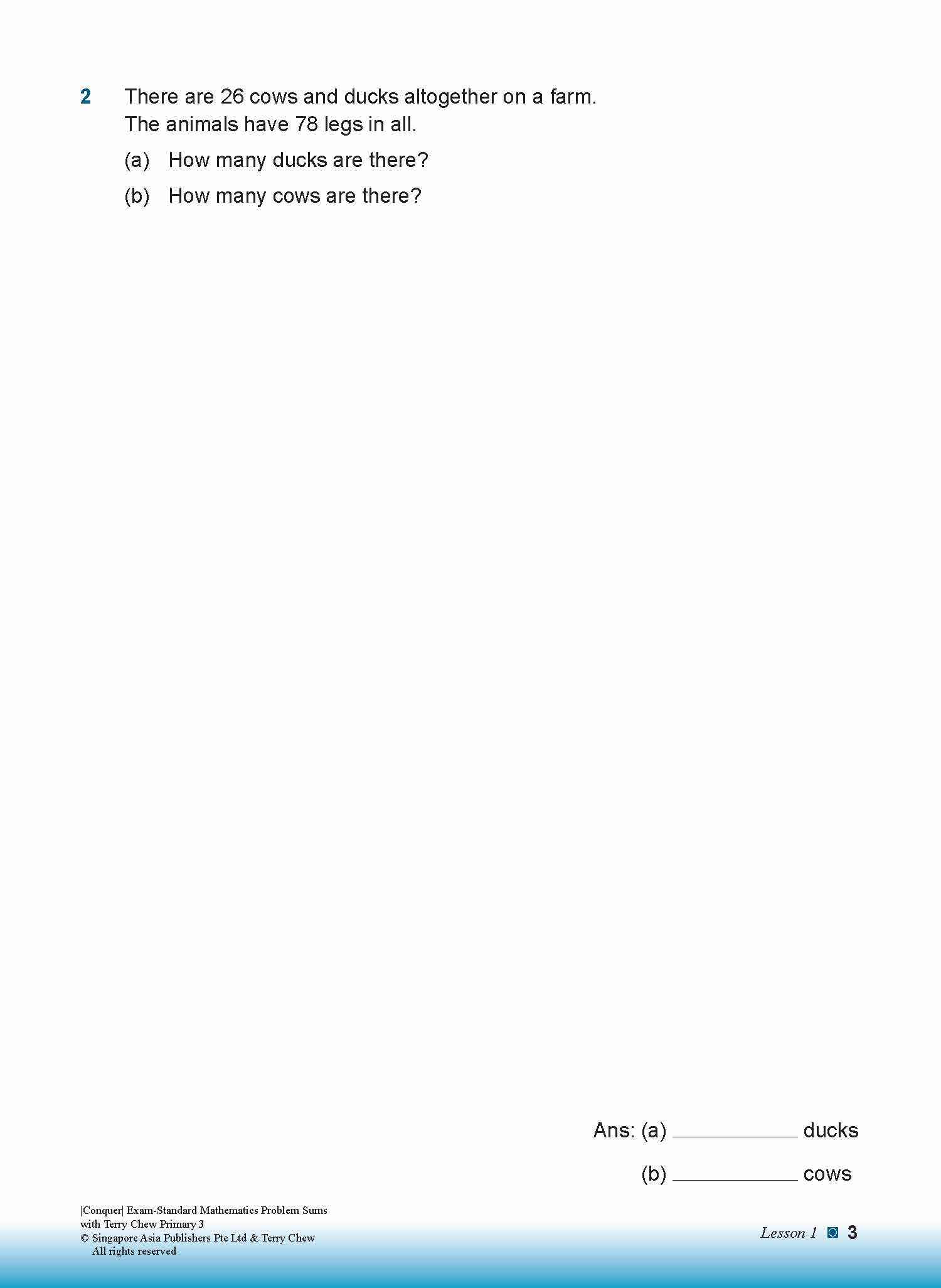 Conquer EXAM-STANDARD Mathematics PROBLEM SUMS with Terry Chew Primary 3