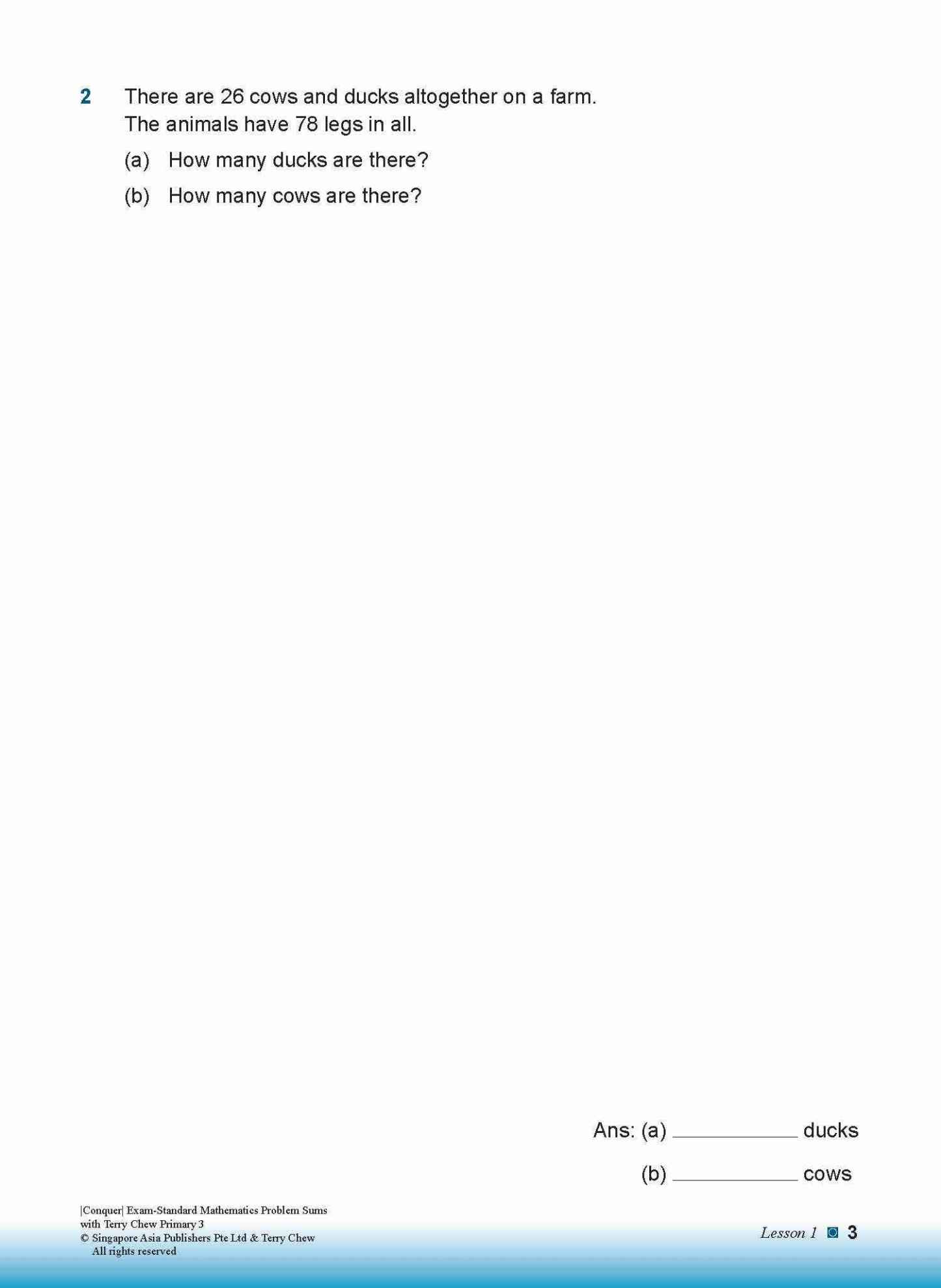 Conquer EXAM-STANDARD Mathematics PROBLEM SUMS with Terry Chew Primary 3