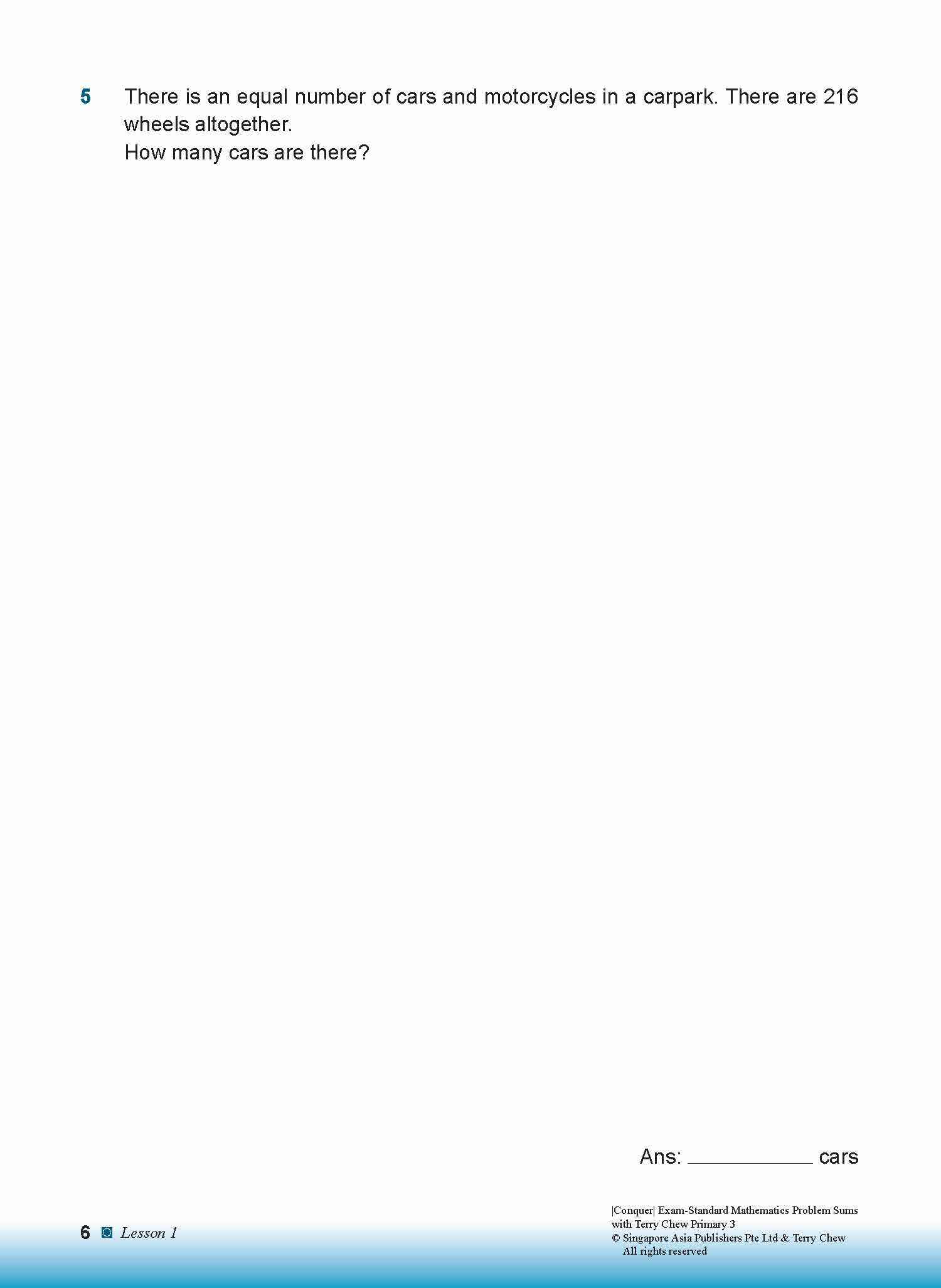 Conquer EXAM-STANDARD Mathematics PROBLEM SUMS with Terry Chew Primary 3