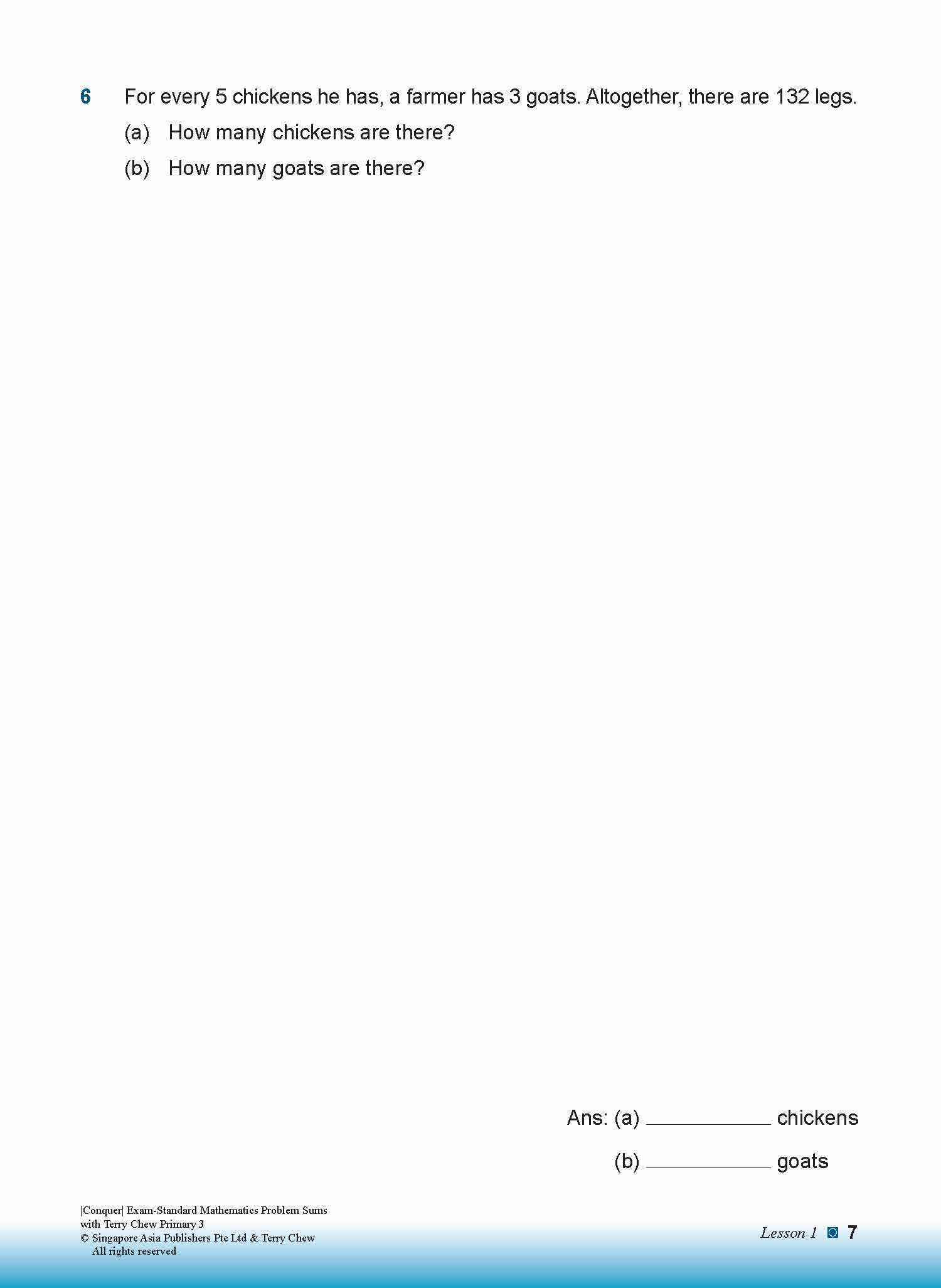 Conquer EXAM-STANDARD Mathematics PROBLEM SUMS with Terry Chew Primary 3