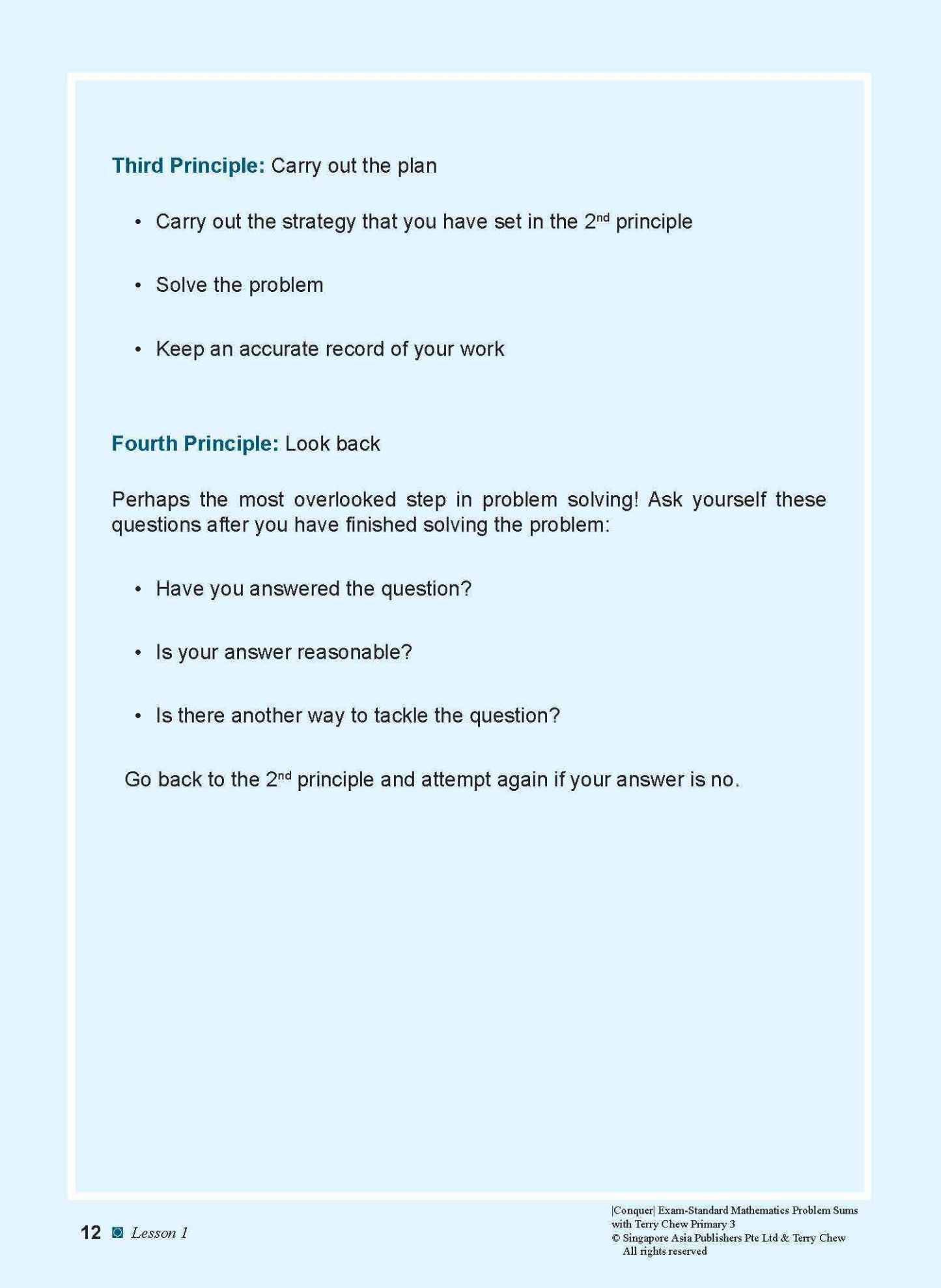 Conquer EXAM-STANDARD Mathematics PROBLEM SUMS with Terry Chew Primary 3