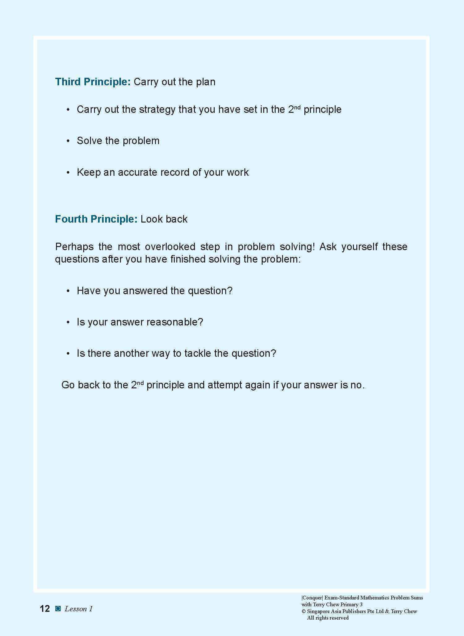 Conquer EXAM-STANDARD Mathematics PROBLEM SUMS with Terry Chew Primary 3