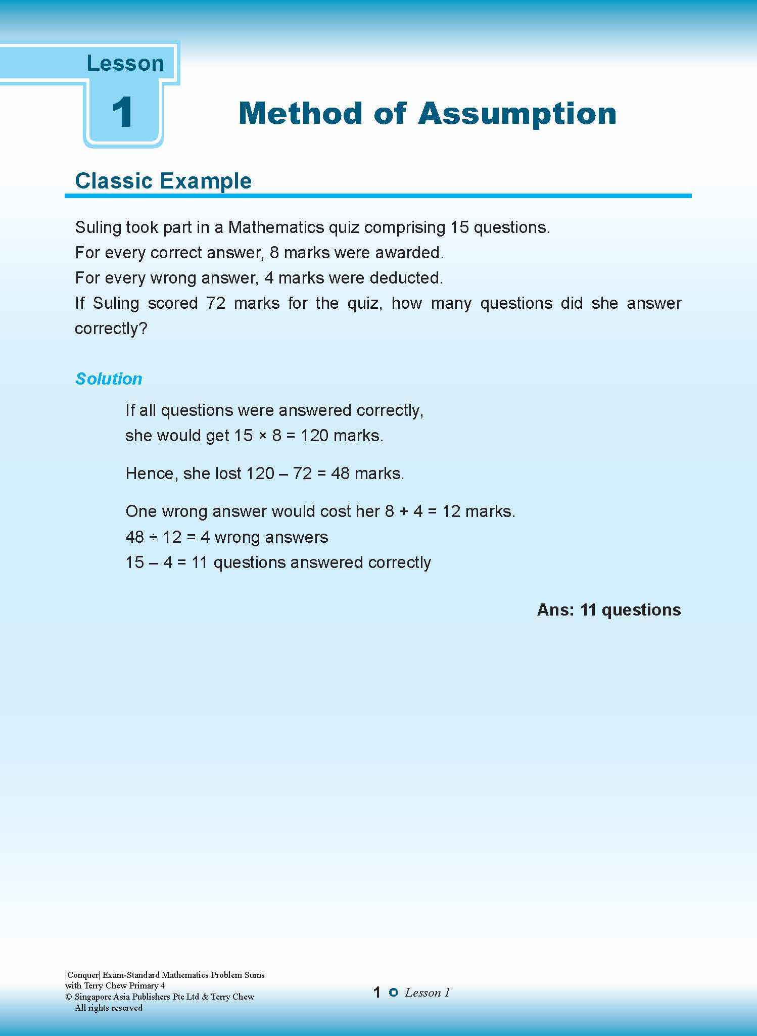 Conquer EXAM-STANDARD Mathematics PROBLEM SUMS with Terry Chew Primary 4