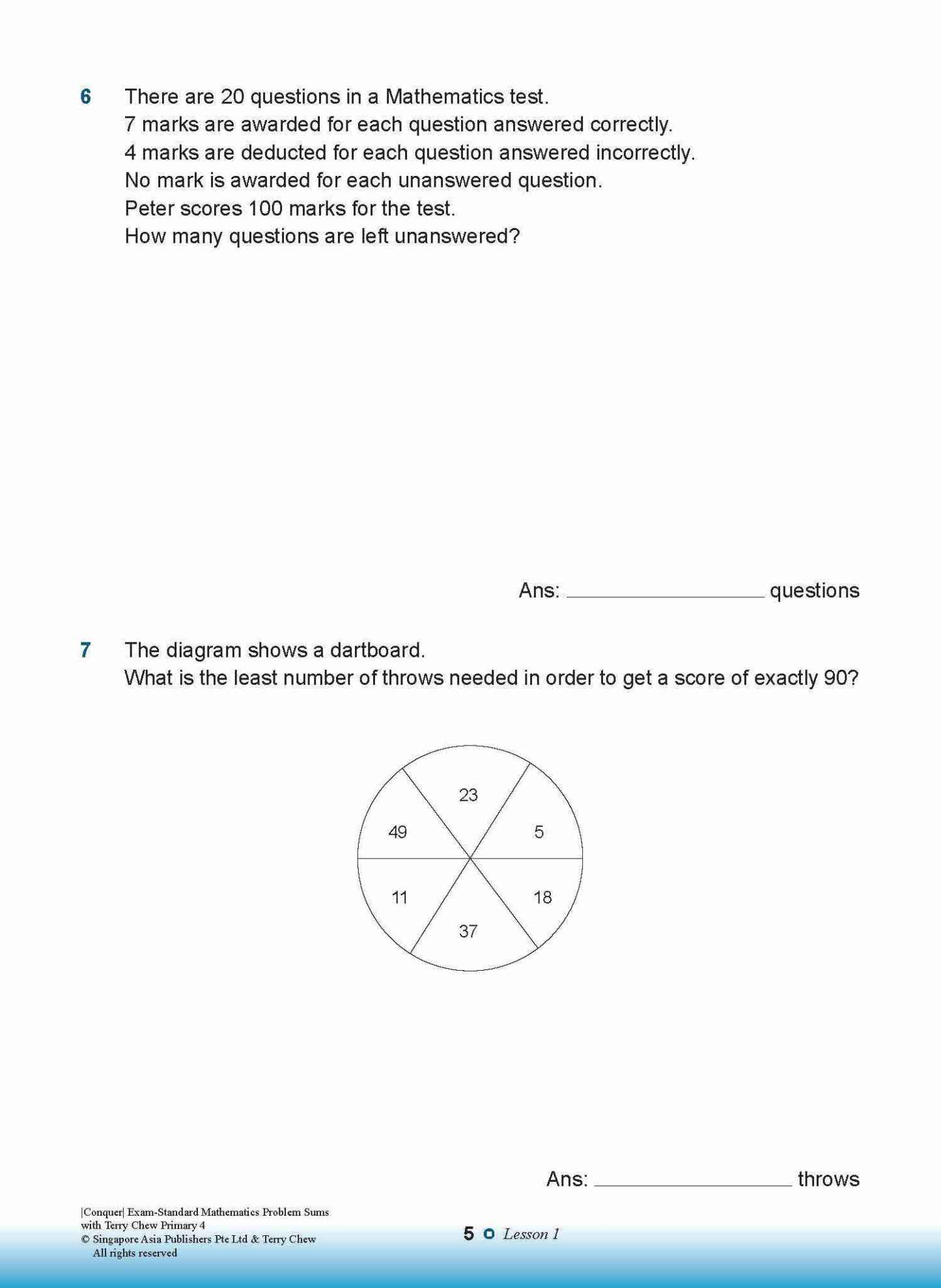 Conquer EXAM-STANDARD Mathematics PROBLEM SUMS with Terry Chew Primary 4