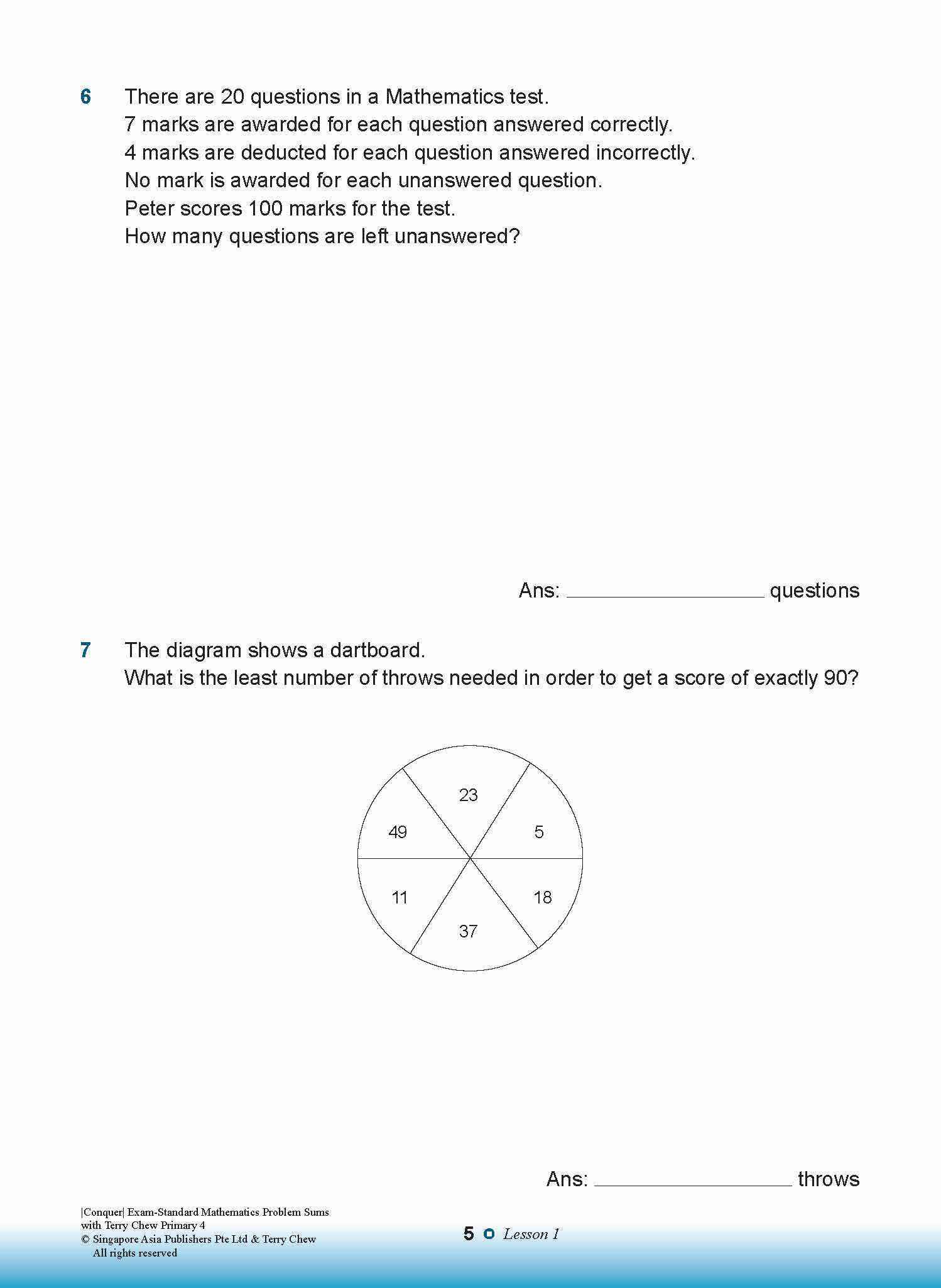 Conquer EXAM-STANDARD Mathematics PROBLEM SUMS with Terry Chew Primary 4