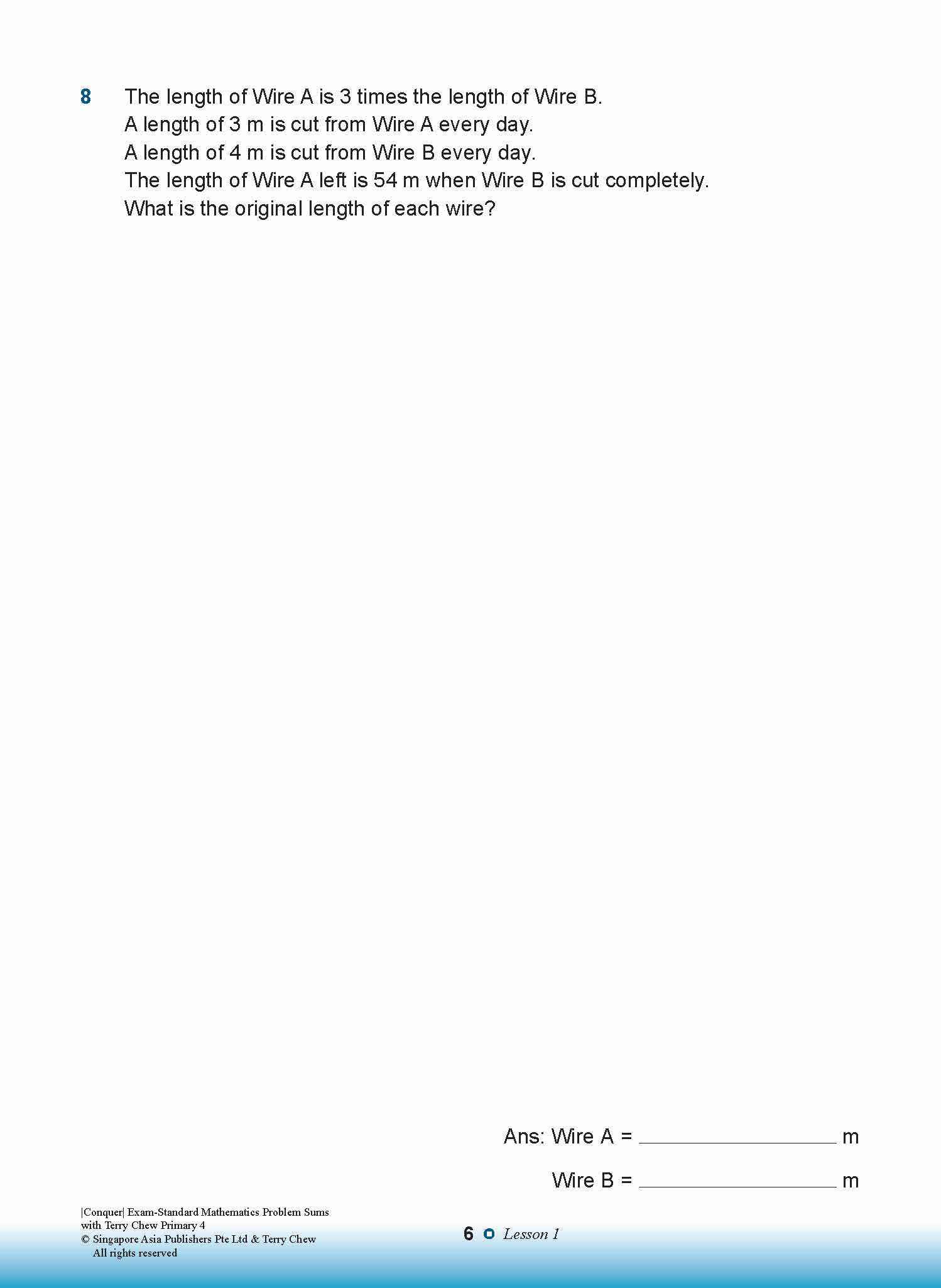 Conquer EXAM-STANDARD Mathematics PROBLEM SUMS with Terry Chew Primary 4
