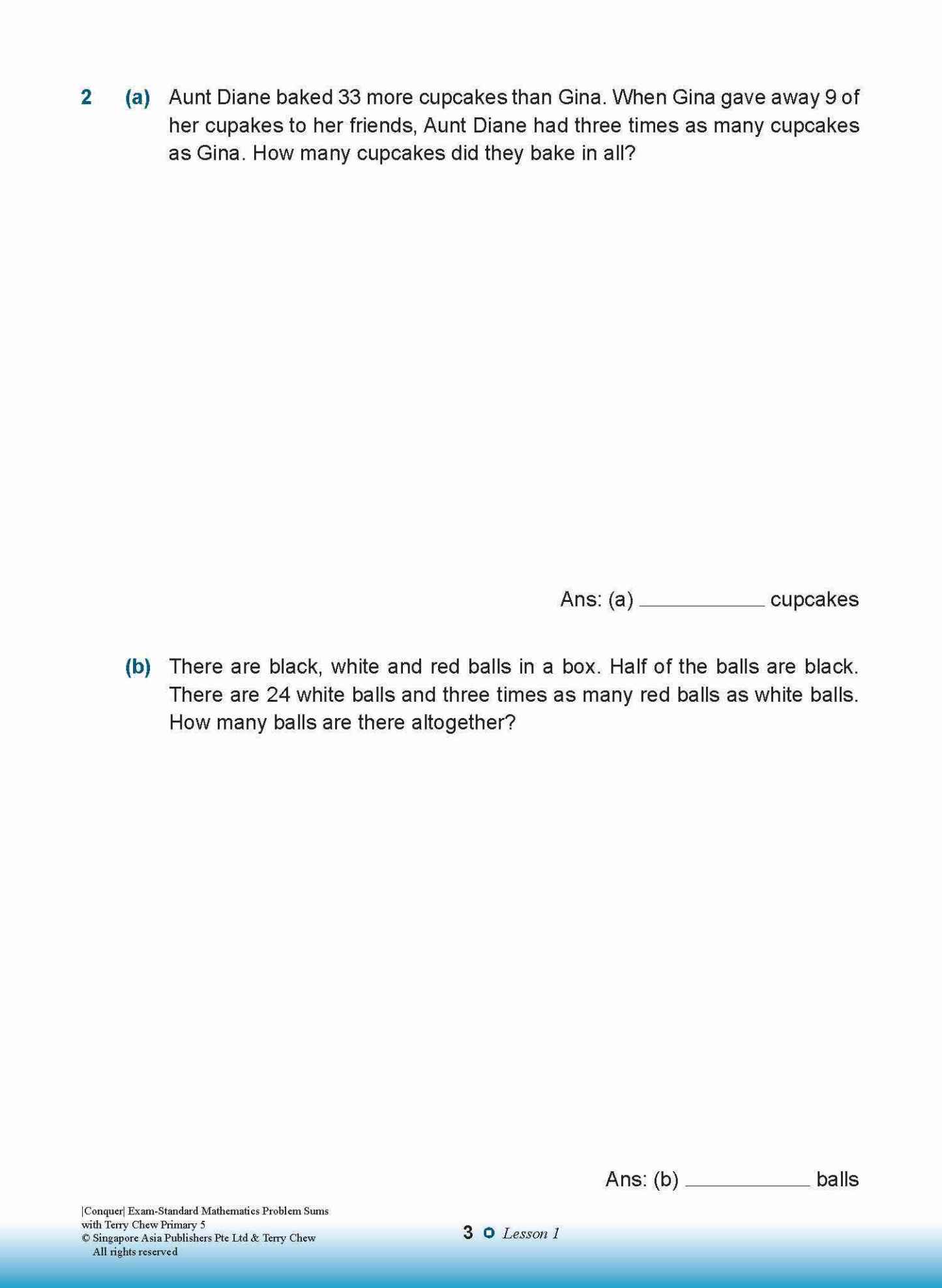 Conquer EXAM-STANDARD Mathematics PROBLEM SUMS with Terry Chew Primary 5