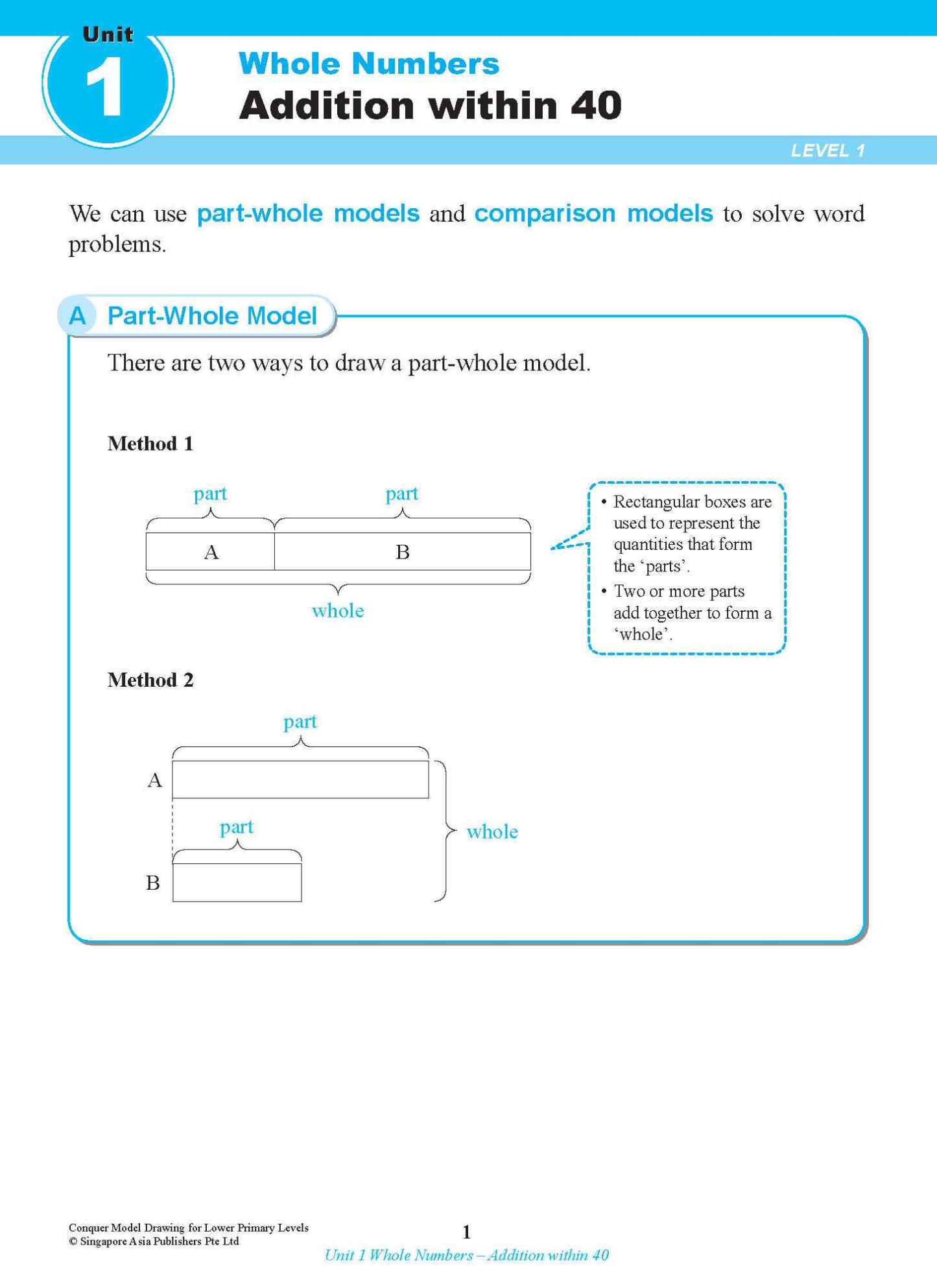 Conquer Model Drawing For Lower Primary Levels