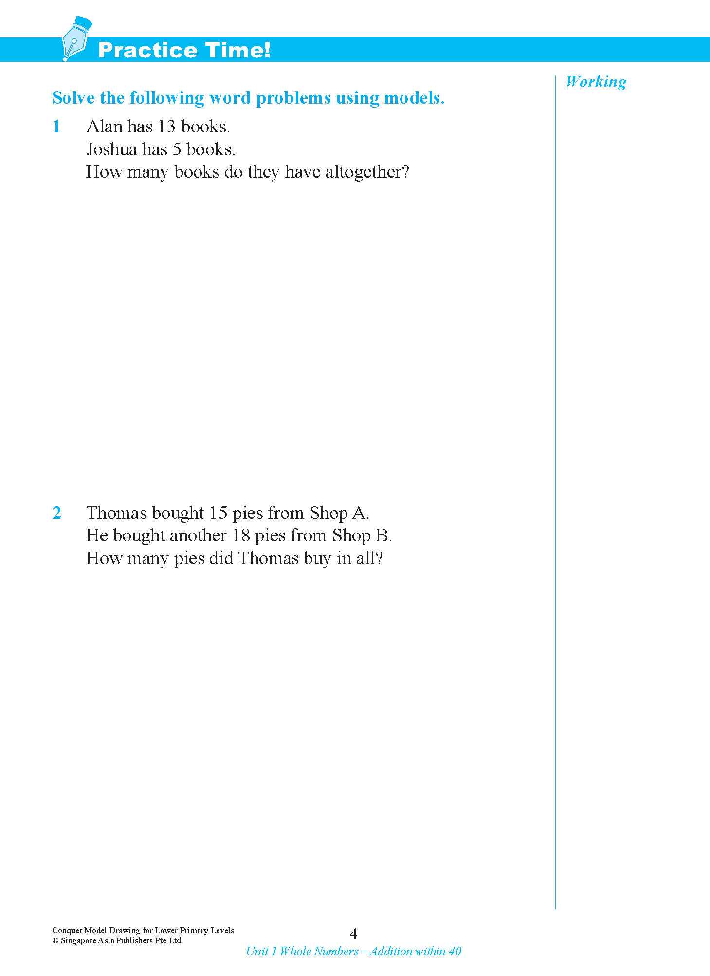 Conquer Model Drawing For Lower Primary Levels