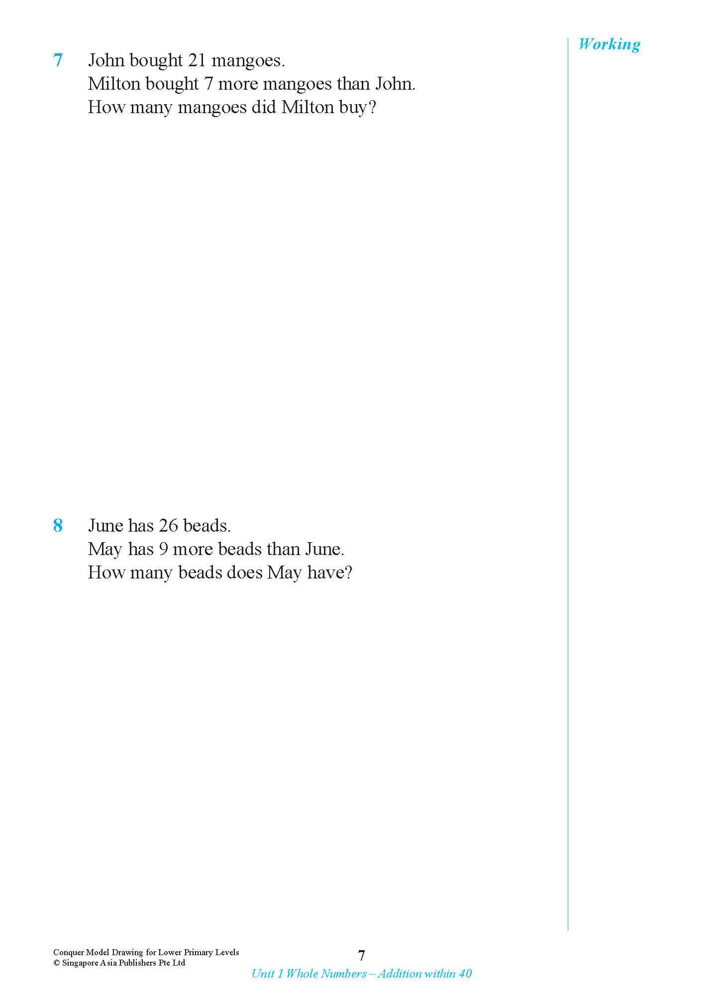 Conquer Model Drawing For Lower Primary Levels