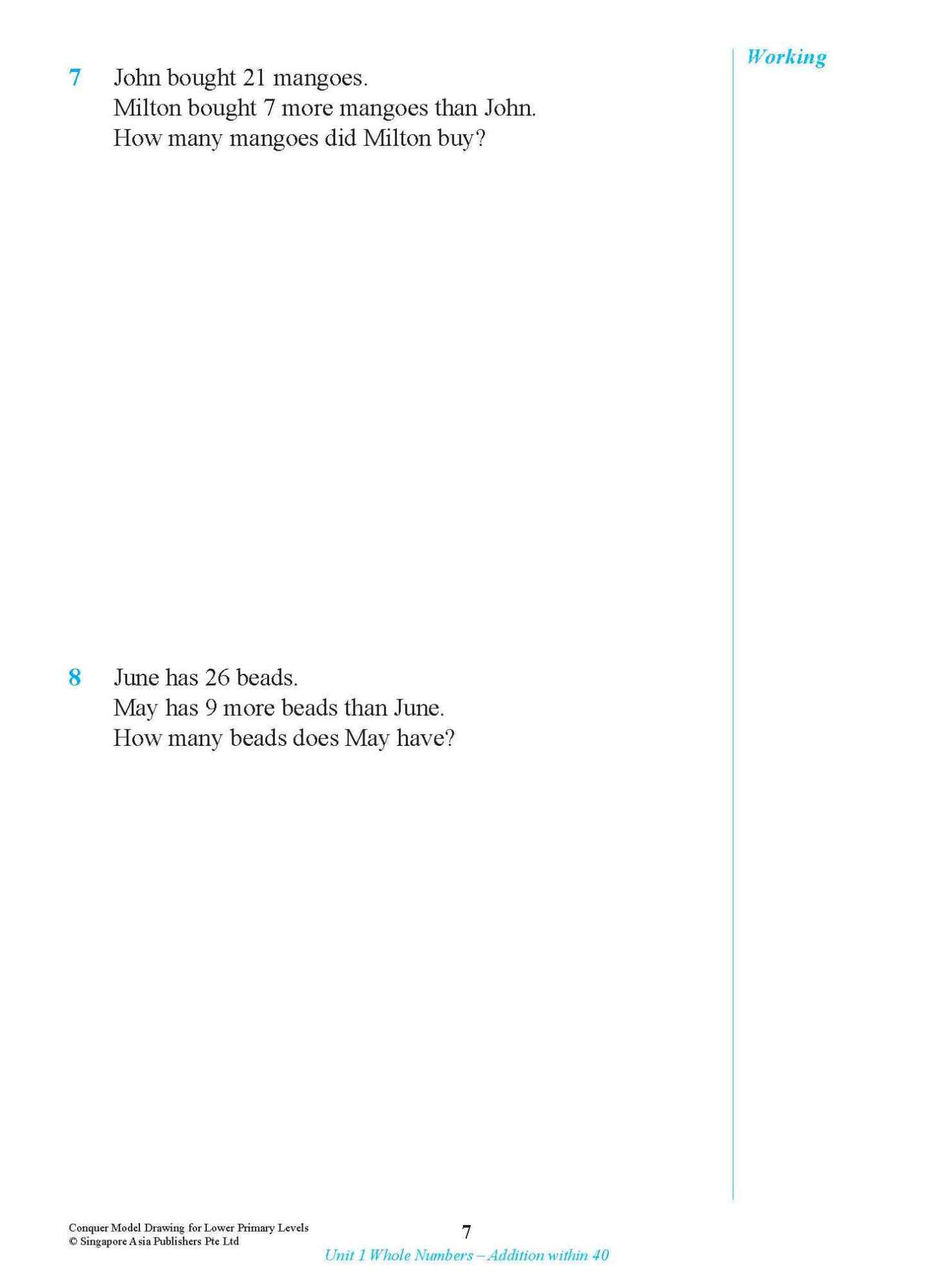 Conquer Model Drawing For Lower Primary Levels