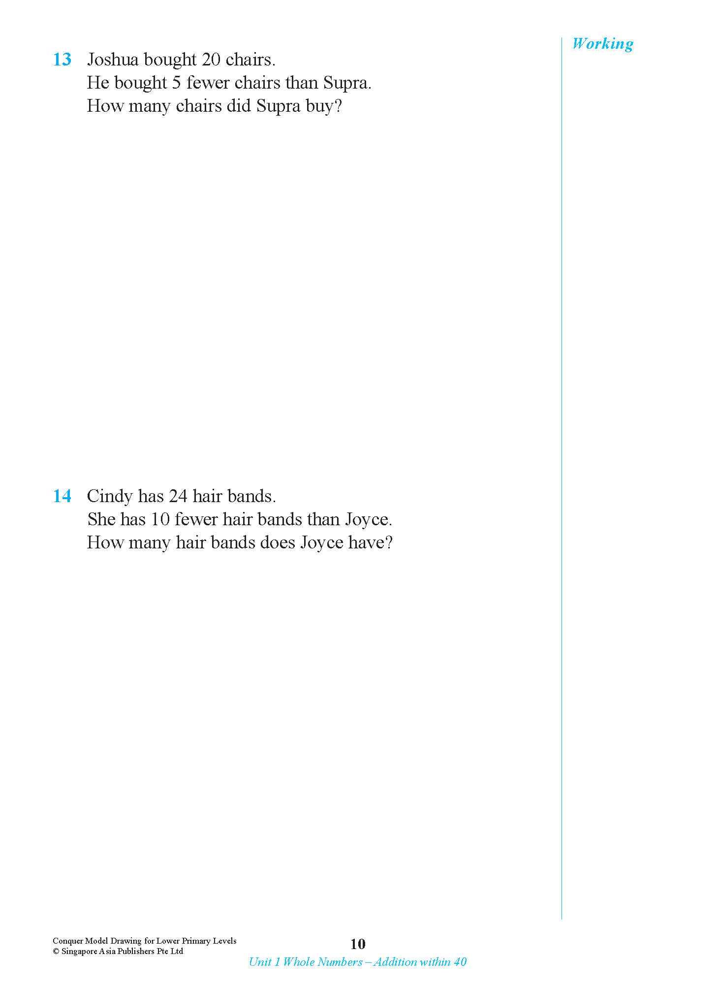 Conquer Model Drawing For Lower Primary Levels