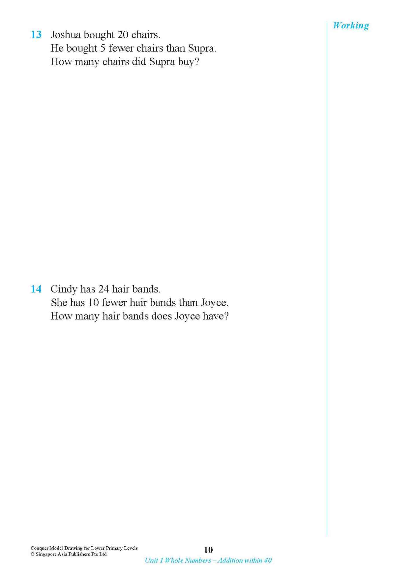 Conquer Model Drawing For Lower Primary Levels