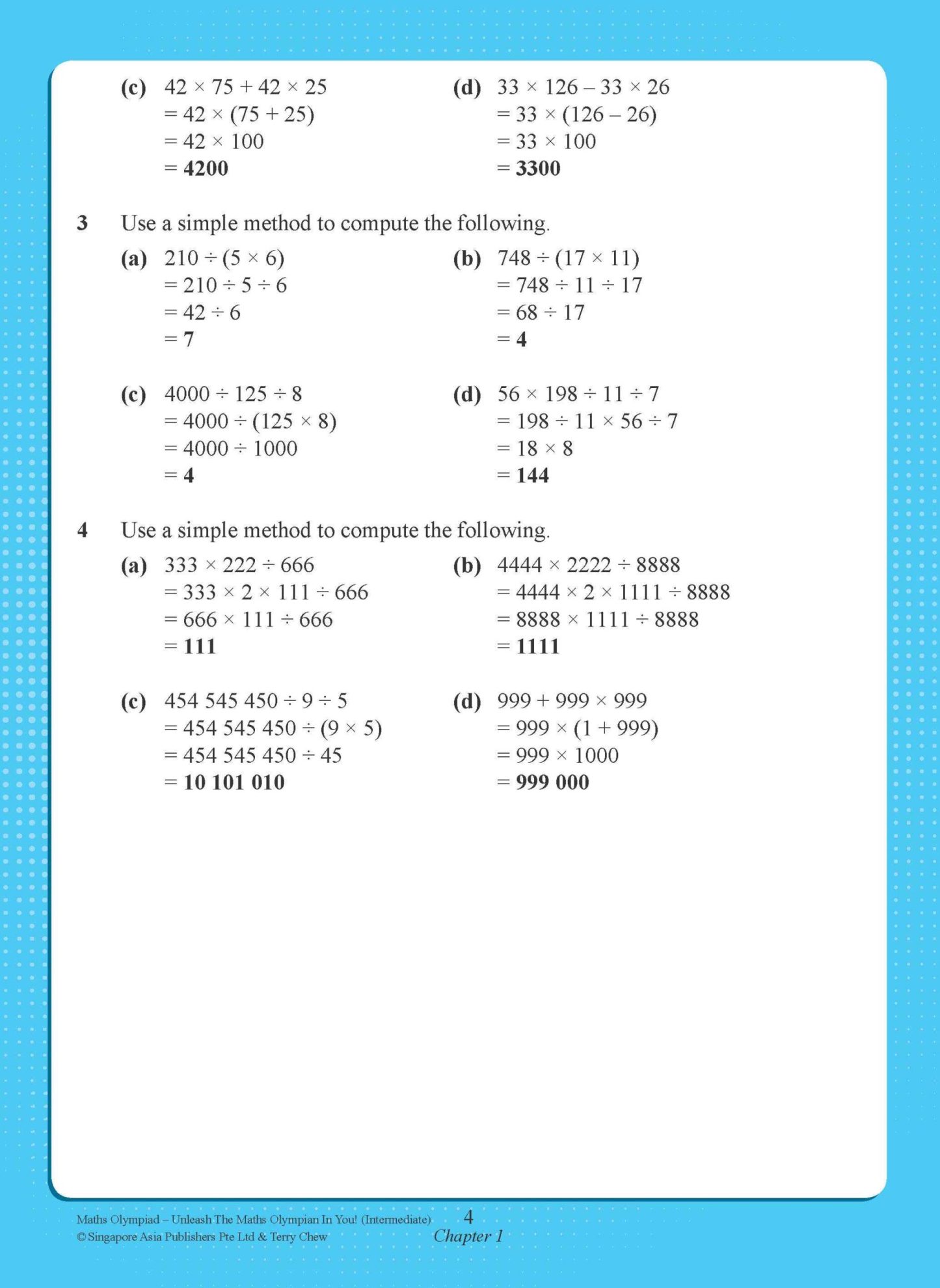 Maths Olympiad Intermediate