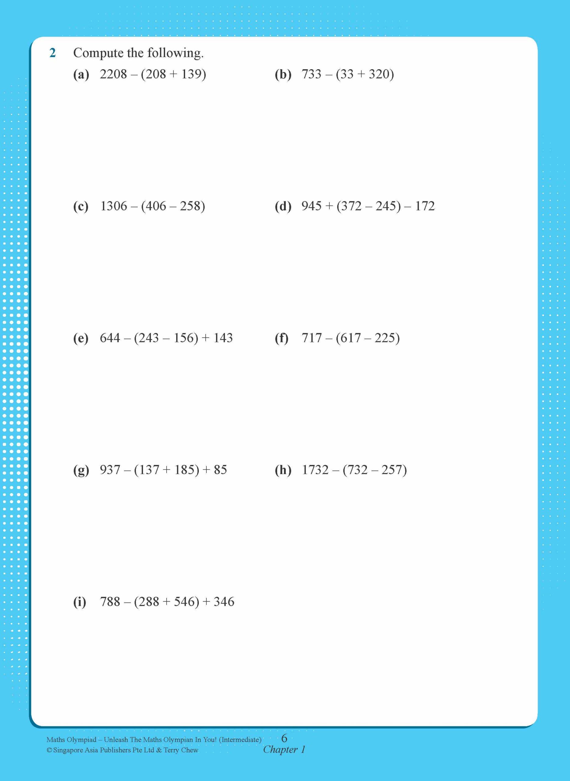Maths Olympiad Intermediate