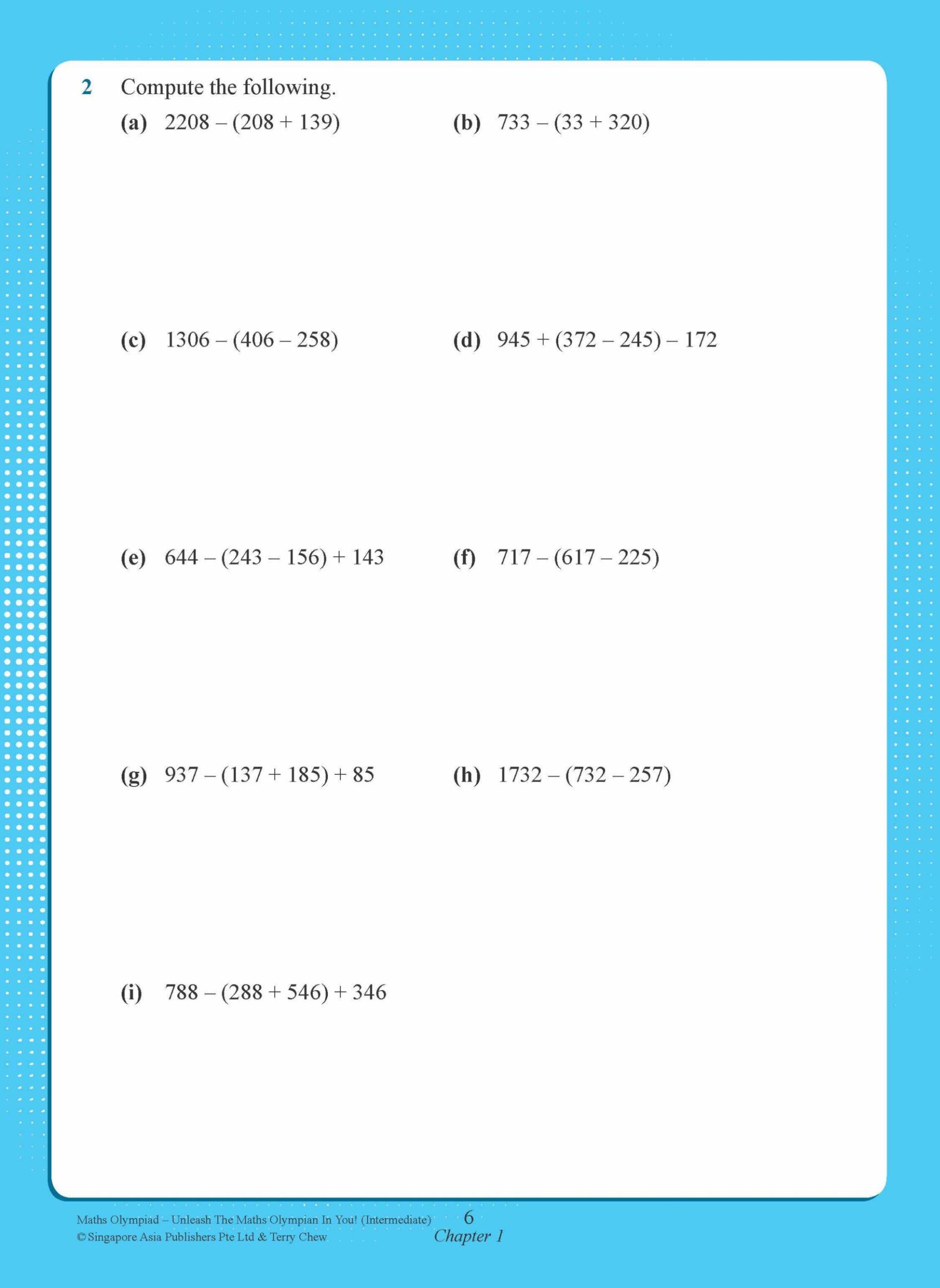 Maths Olympiad Intermediate