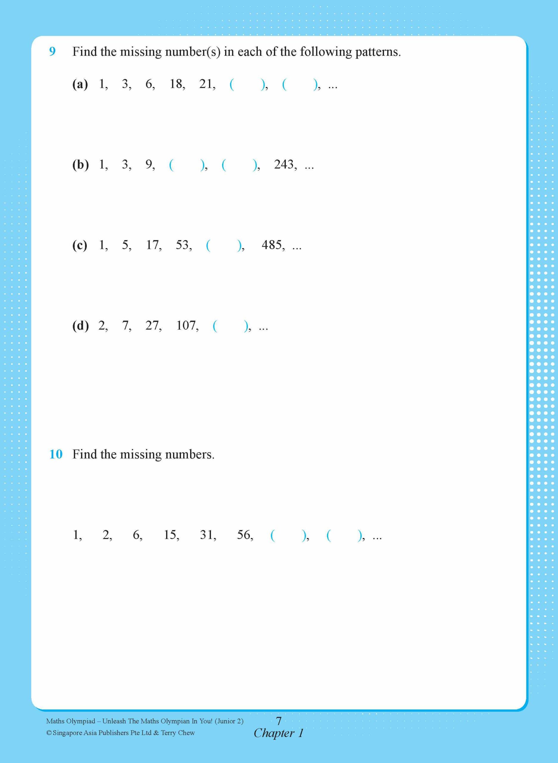 Maths Olympiad Junior 2