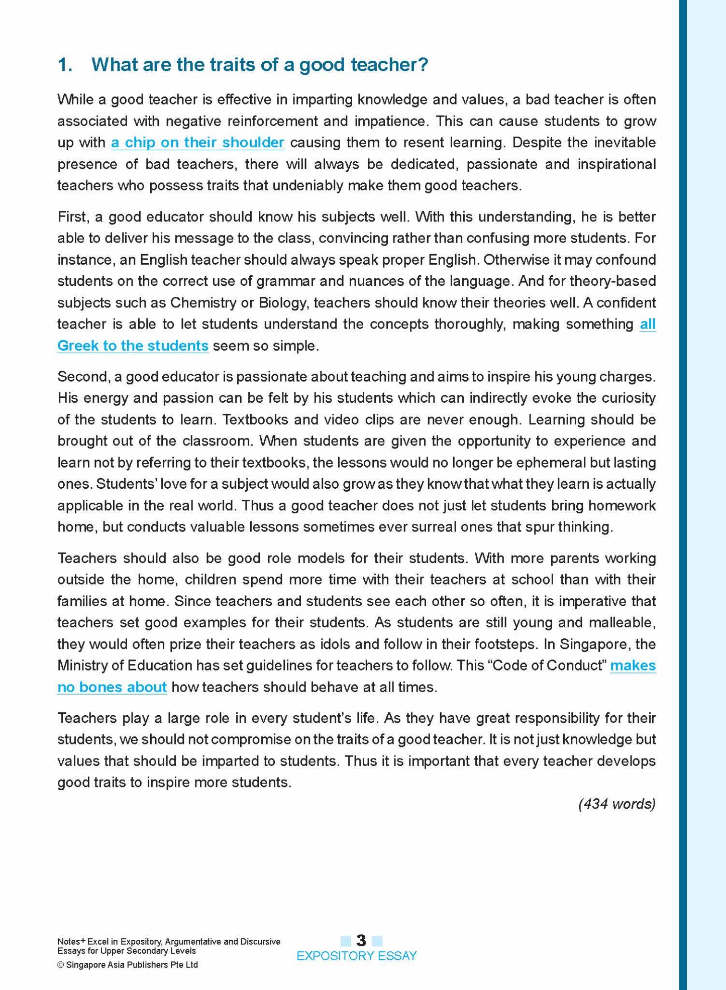 NOTES+ EXCEL IN EXPOSITORY, ARGUMENTATIVE AND DISCURSIVE ESSAYS For Upper Secondary Levels