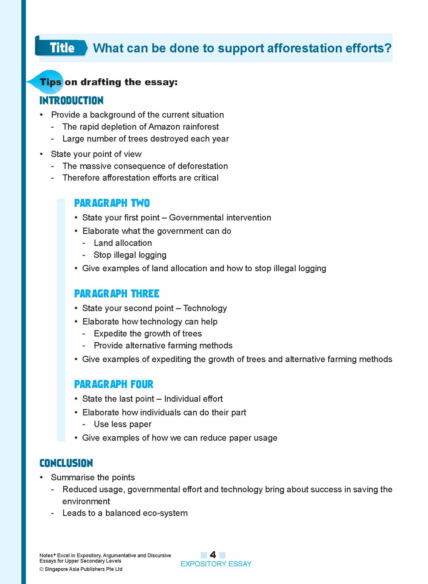 NOTES+ EXCEL IN EXPOSITORY, ARGUMENTATIVE AND DISCURSIVE ESSAYS For Upper Secondary Levels