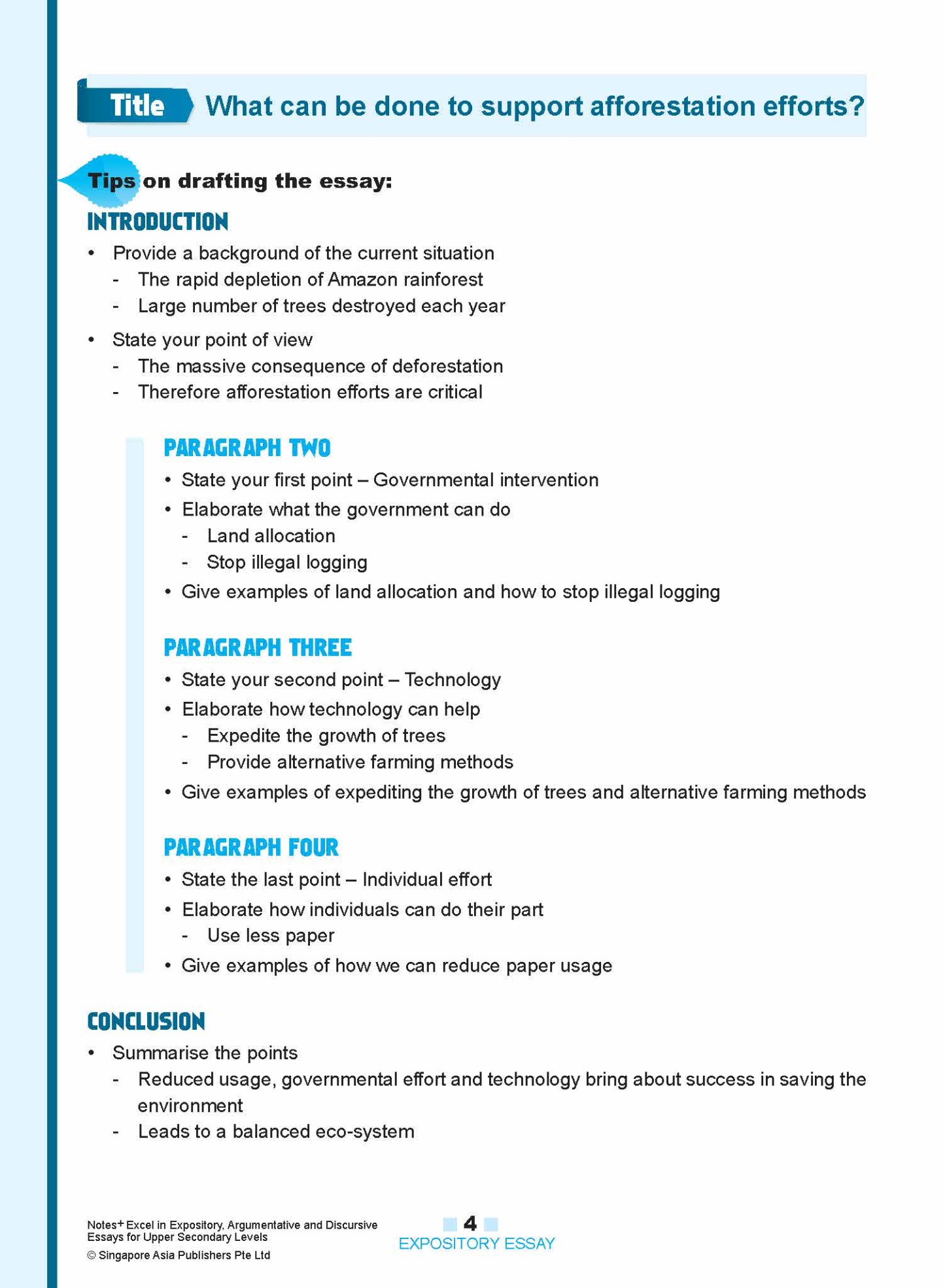 NOTES+ EXCEL IN EXPOSITORY, ARGUMENTATIVE AND DISCURSIVE ESSAYS For Upper Secondary Levels