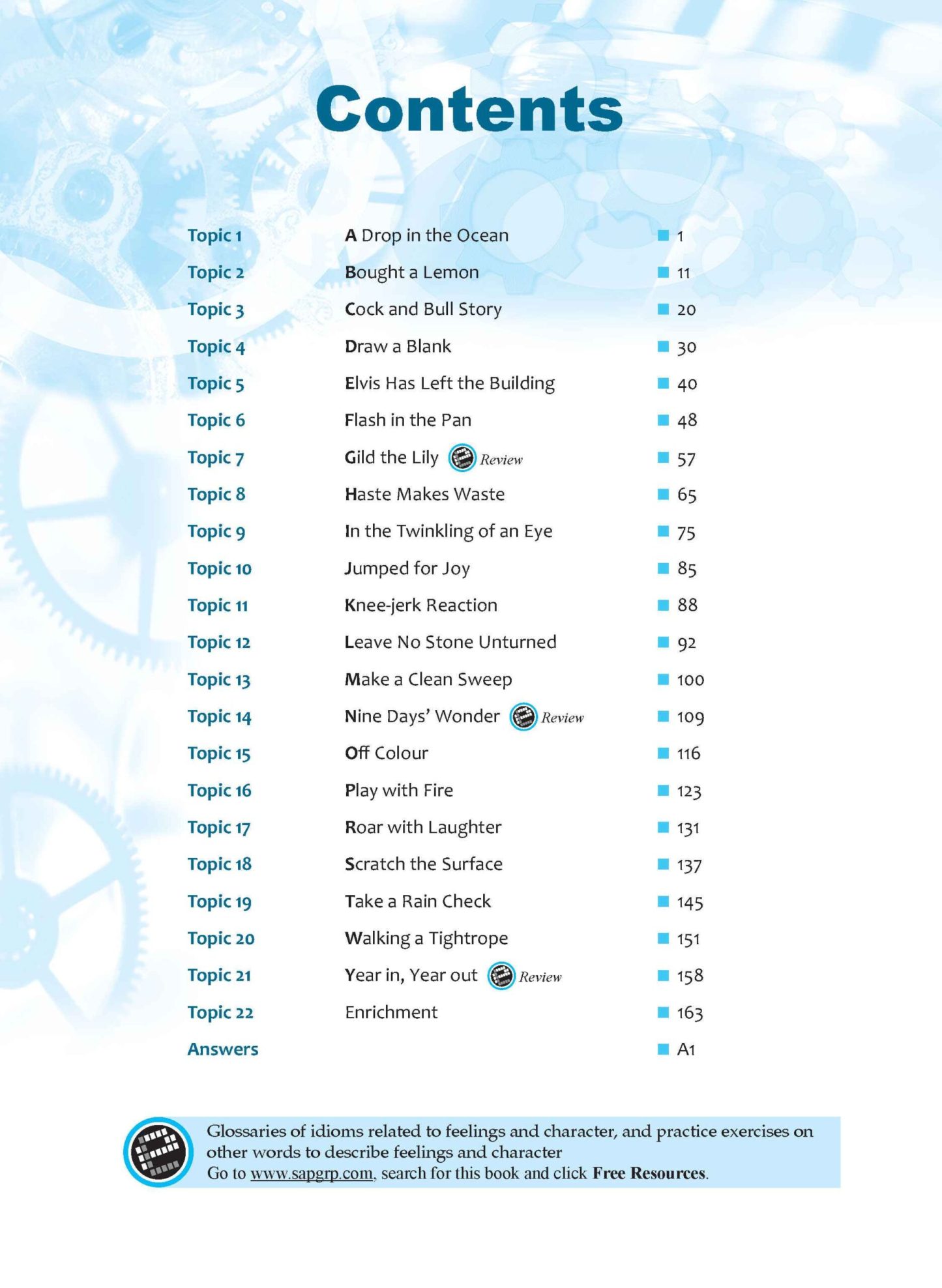 Strengthen English IDIOMS FOR SECONDARY LEVELS