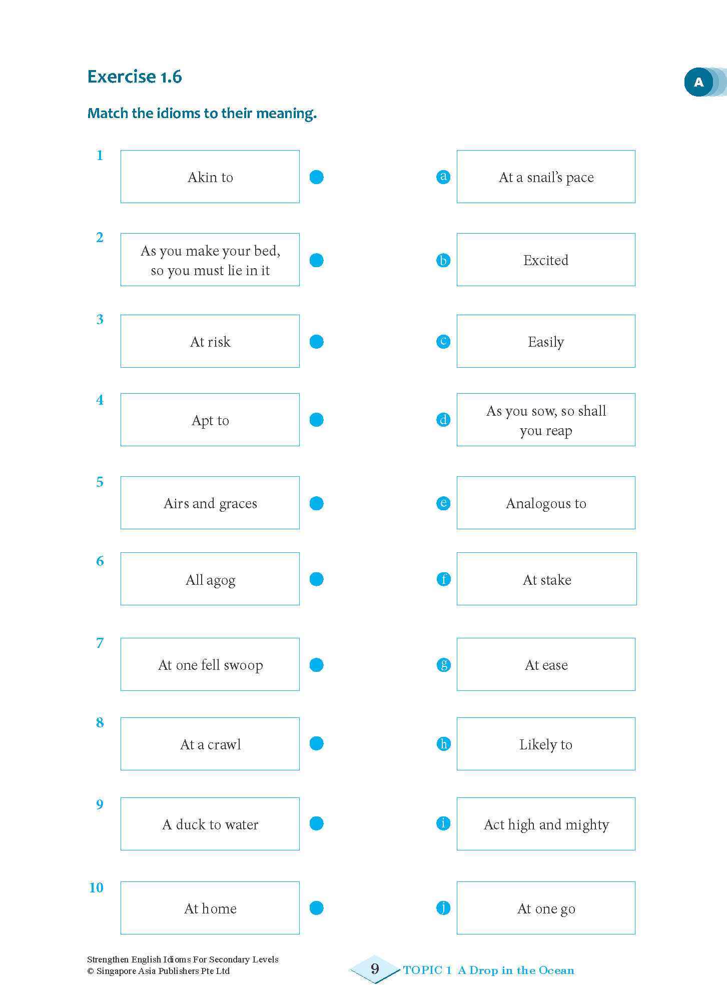 Strengthen English IDIOMS FOR SECONDARY LEVELS