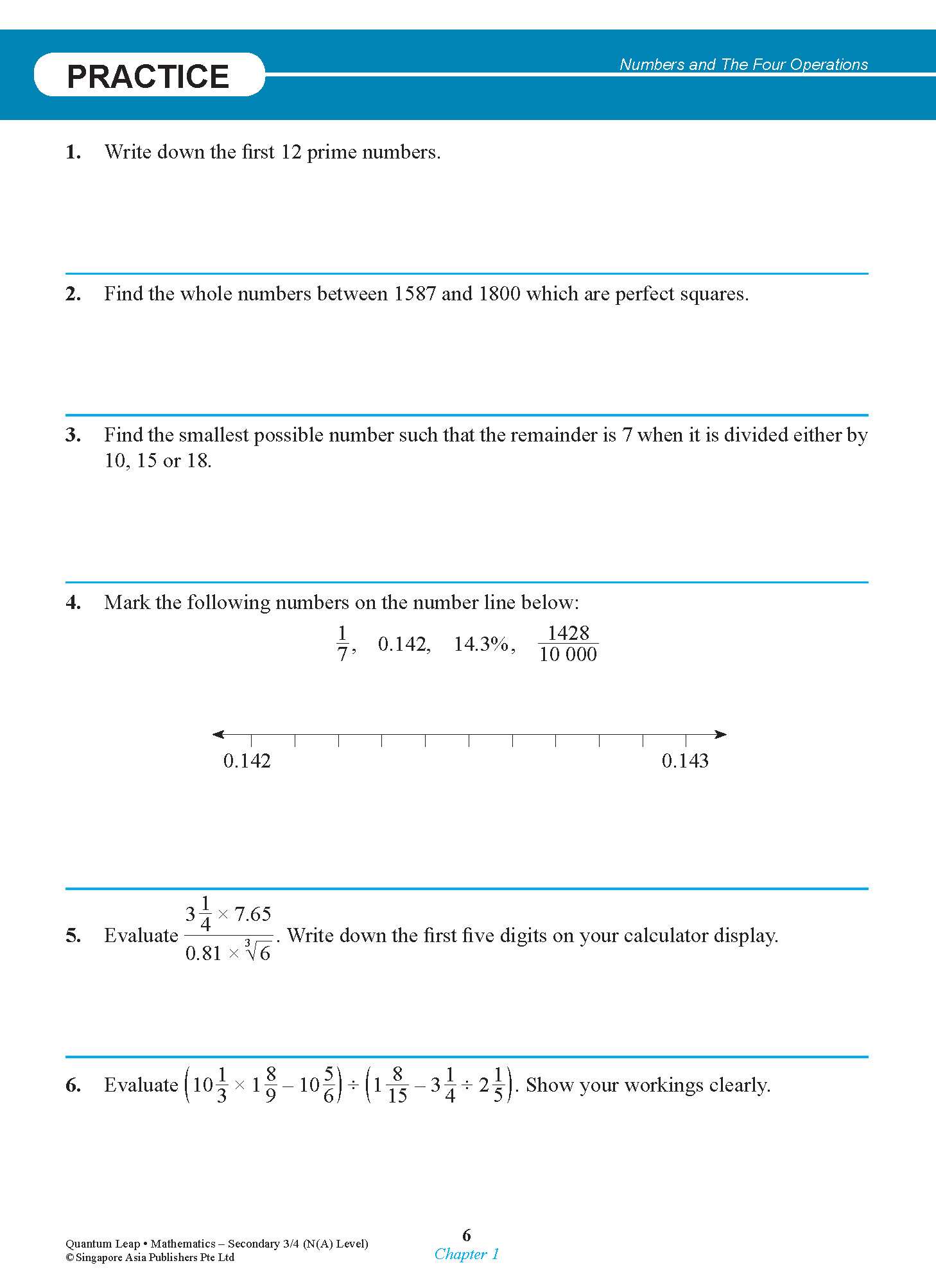 Quantum Leap N(A)-LEVEL MATHEMATICS SECONDARY 3/4