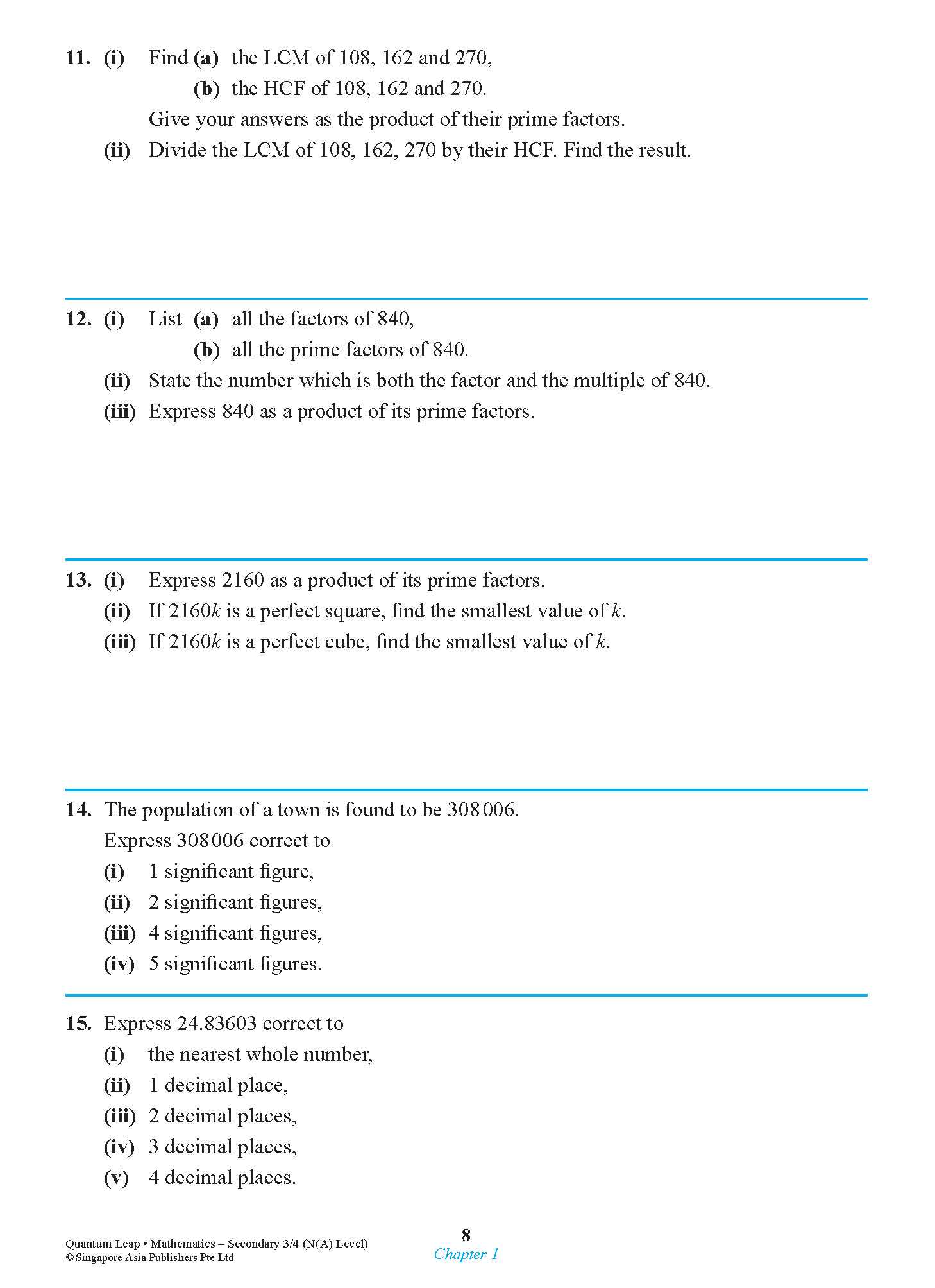 Quantum Leap N(A)-LEVEL MATHEMATICS SECONDARY 3/4