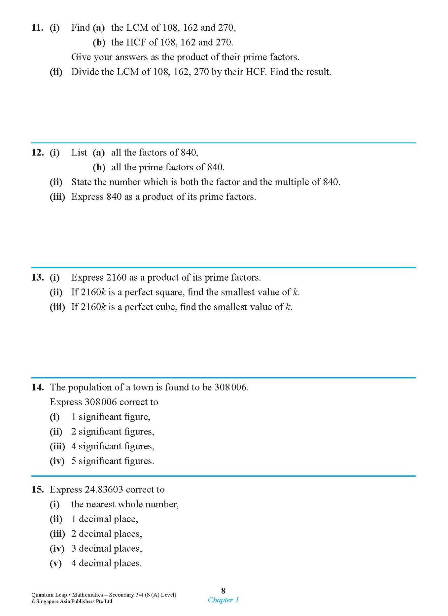 Quantum Leap N(A)-LEVEL MATHEMATICS SECONDARY 3/4