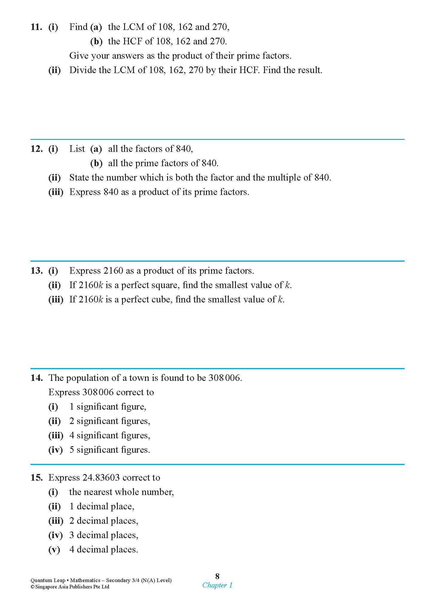 Quantum Leap N(A)-LEVEL MATHEMATICS SECONDARY 3/4
