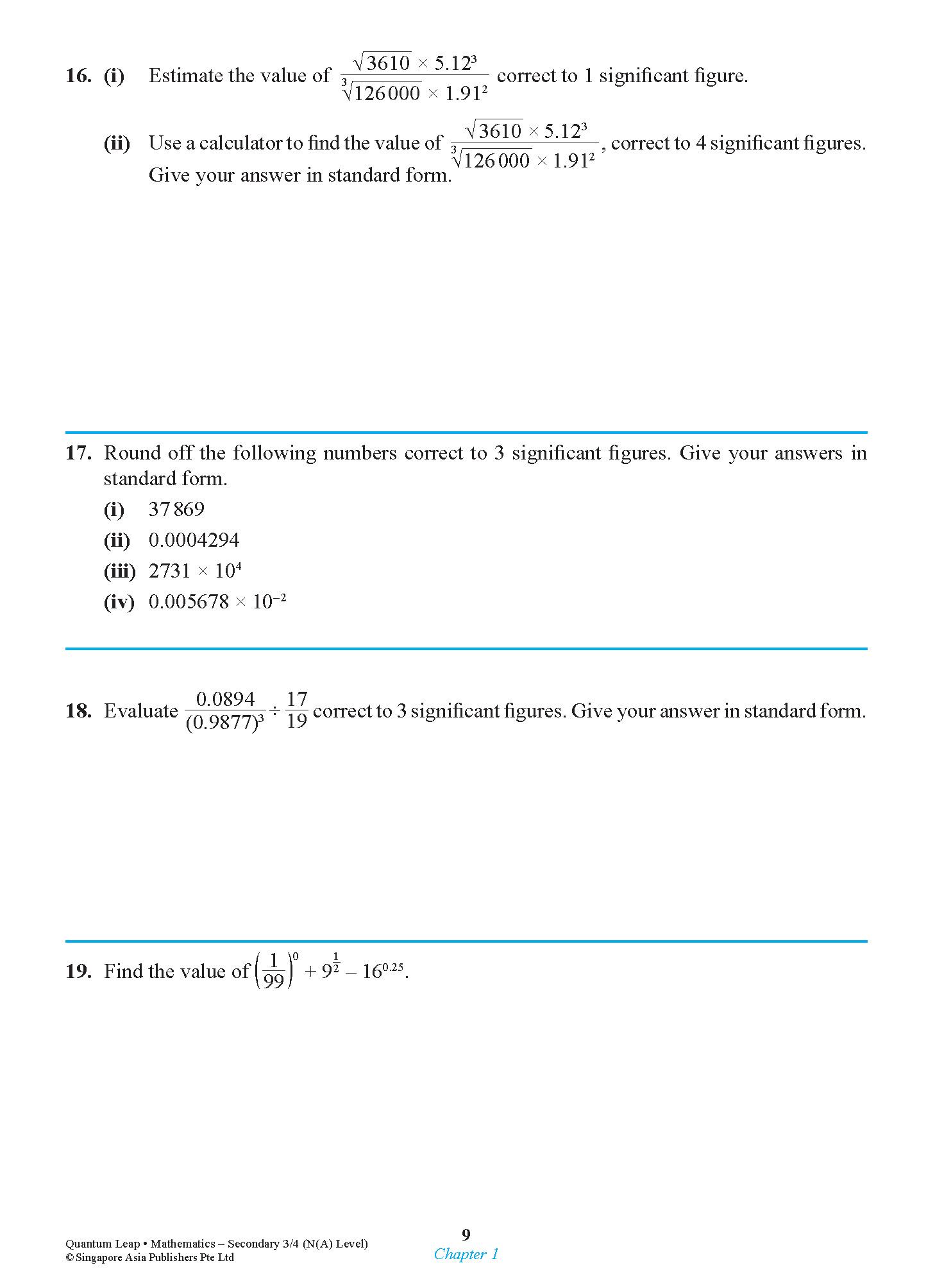 Quantum Leap N(A)-LEVEL MATHEMATICS SECONDARY 3/4