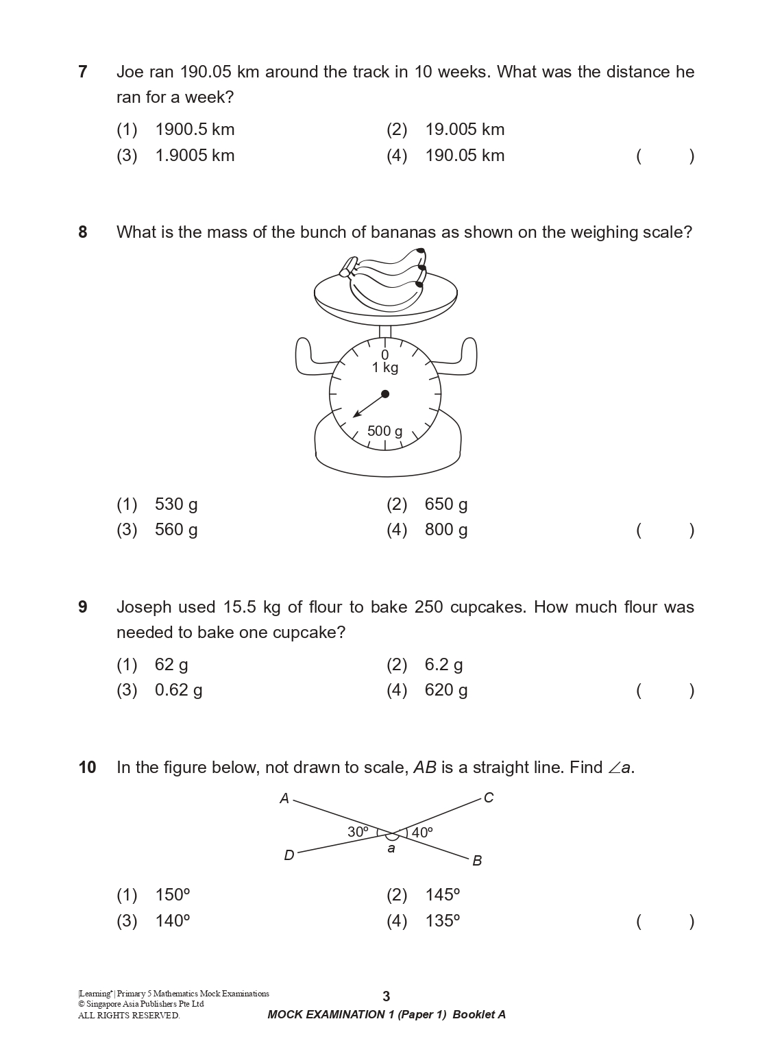 LEARNING+ Primary 5 Mathematics Mock Examinations