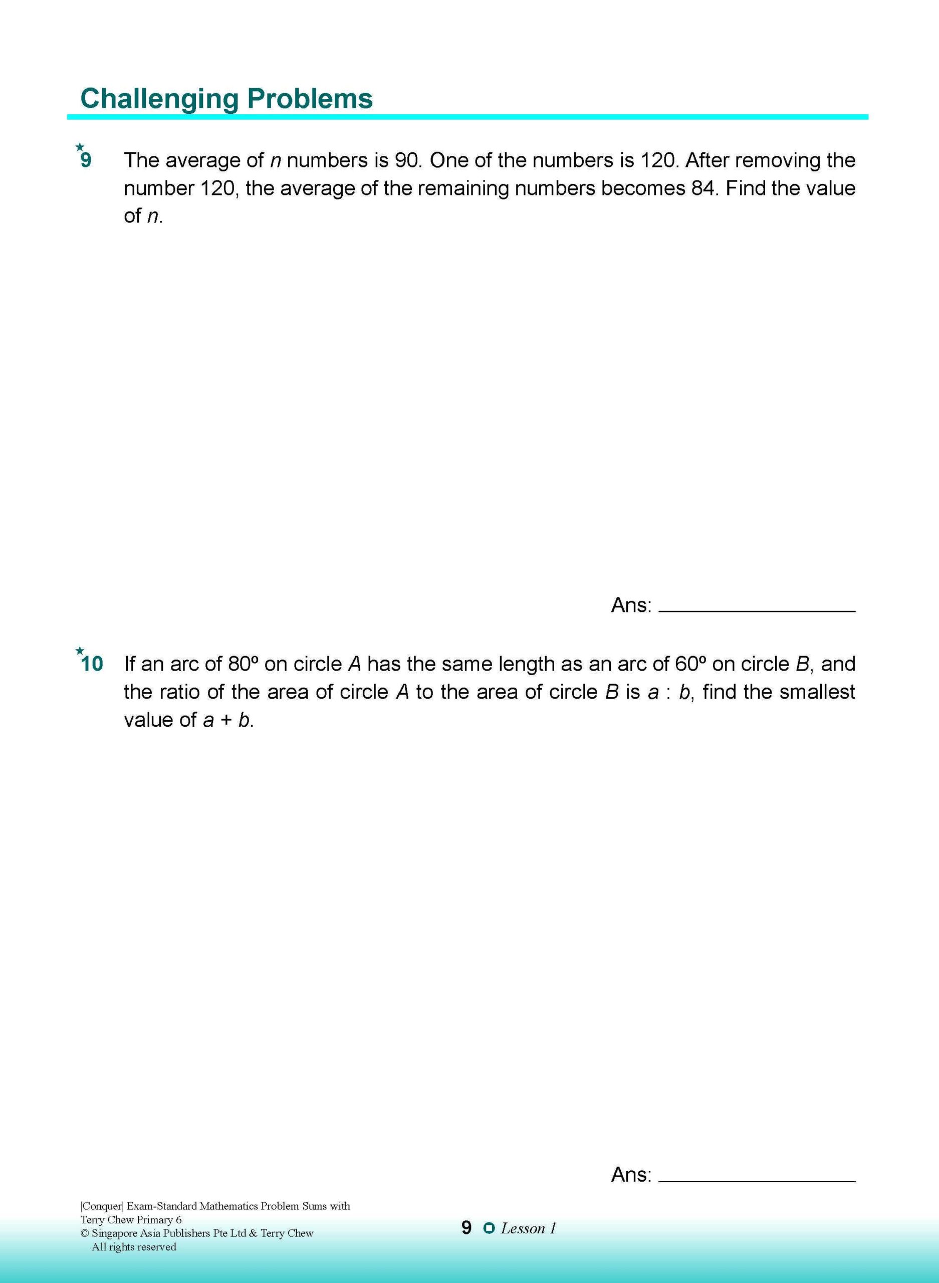 Conquer EXAM-STANDARD Mathematics PROBLEM SUMS with Terry Chew Primary 6