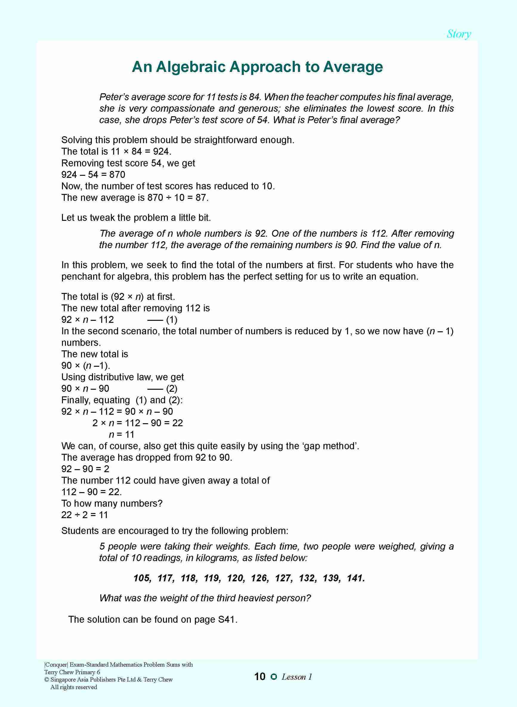Conquer EXAM-STANDARD Mathematics PROBLEM SUMS with Terry Chew Primary 6