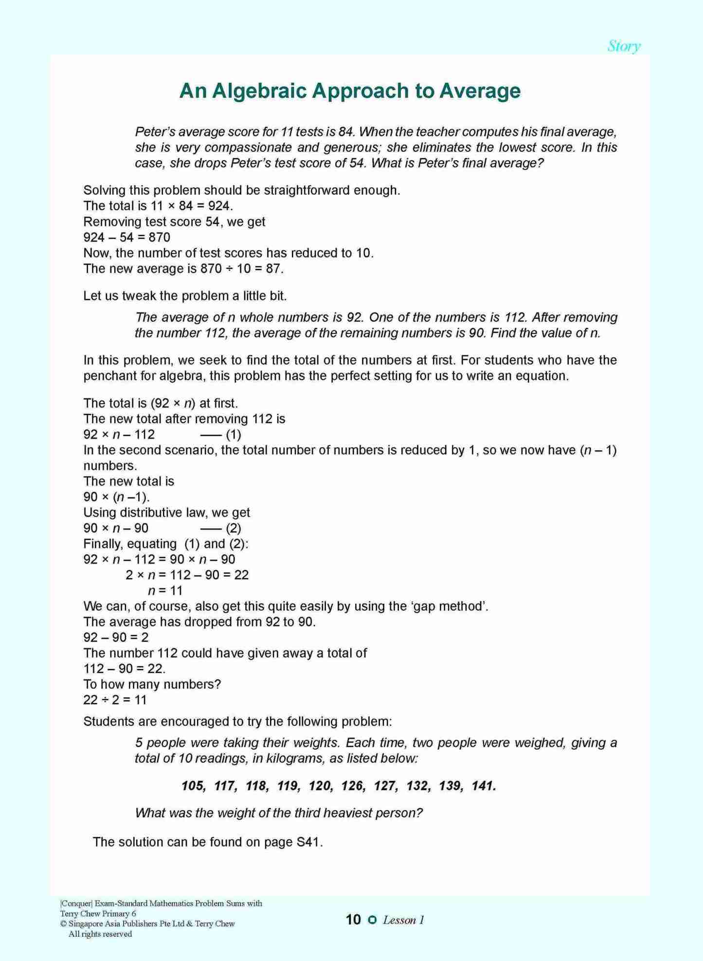 Conquer EXAM-STANDARD Mathematics PROBLEM SUMS with Terry Chew Primary 6