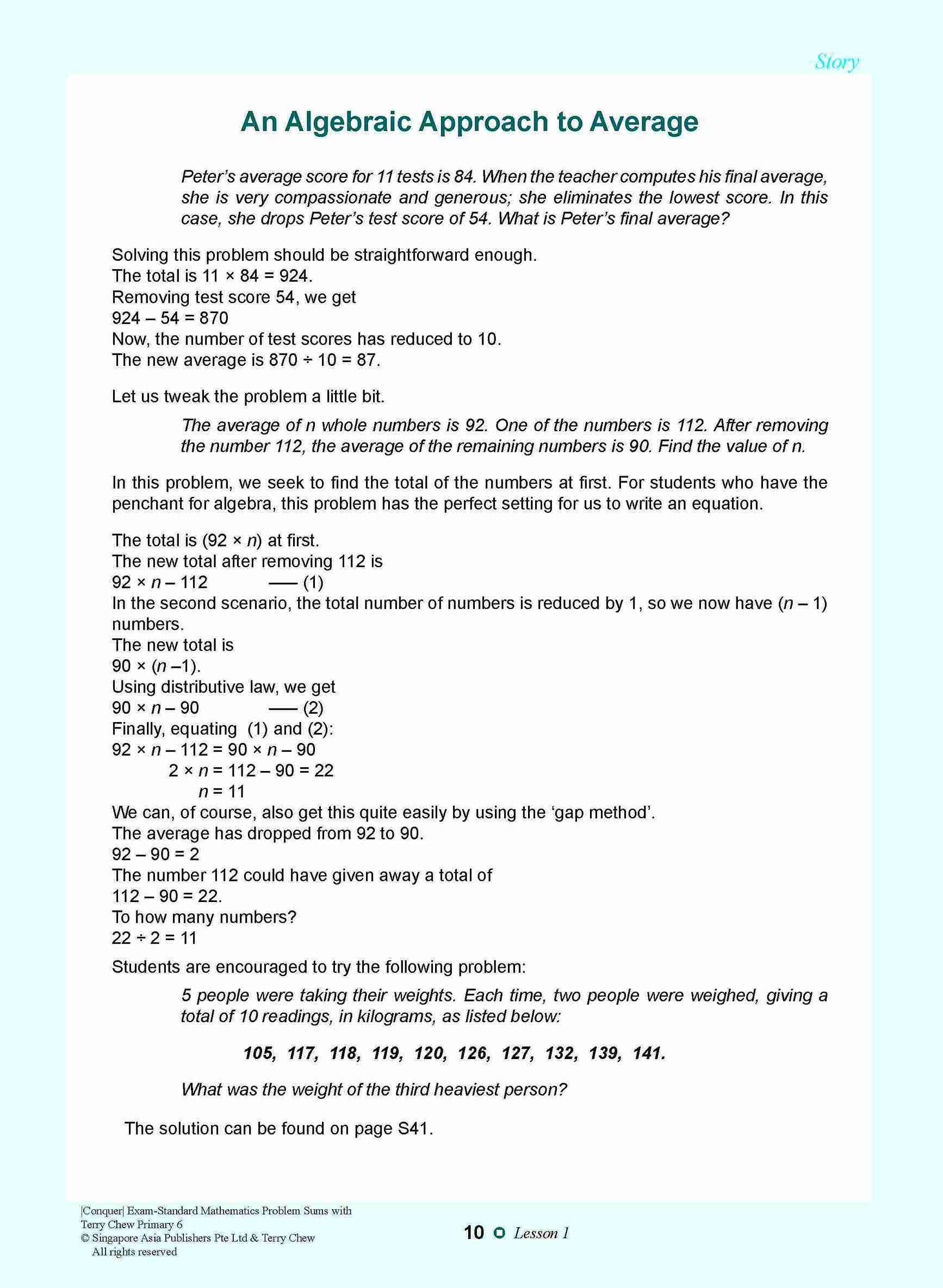 Conquer EXAM-STANDARD Mathematics PROBLEM SUMS with Terry Chew Primary 6
