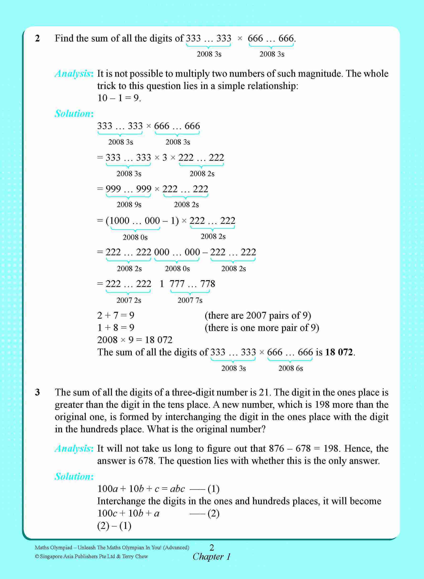 Maths Olympiad Advanced