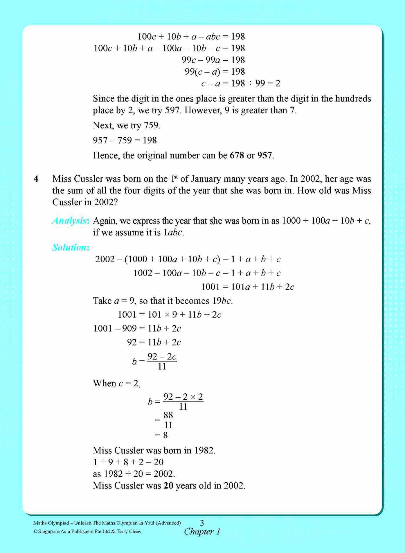 Maths Olympiad Advanced