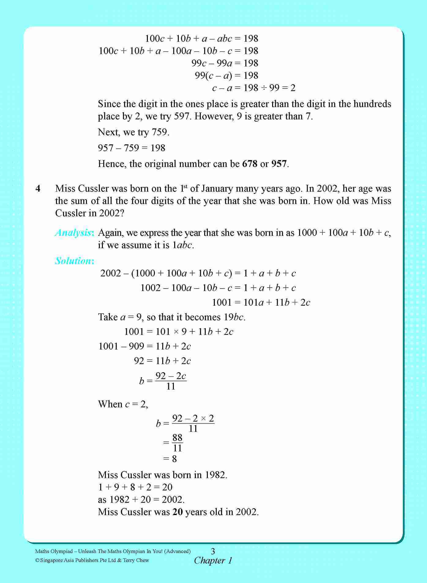Maths Olympiad Advanced