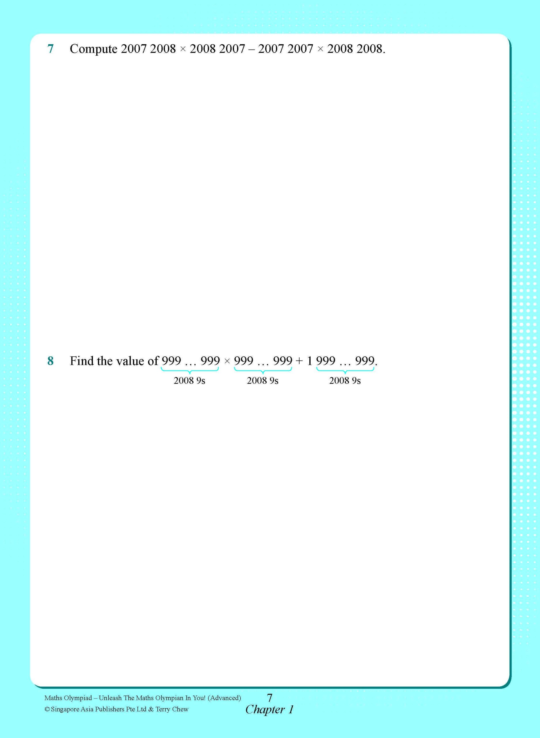 Maths Olympiad Advanced
