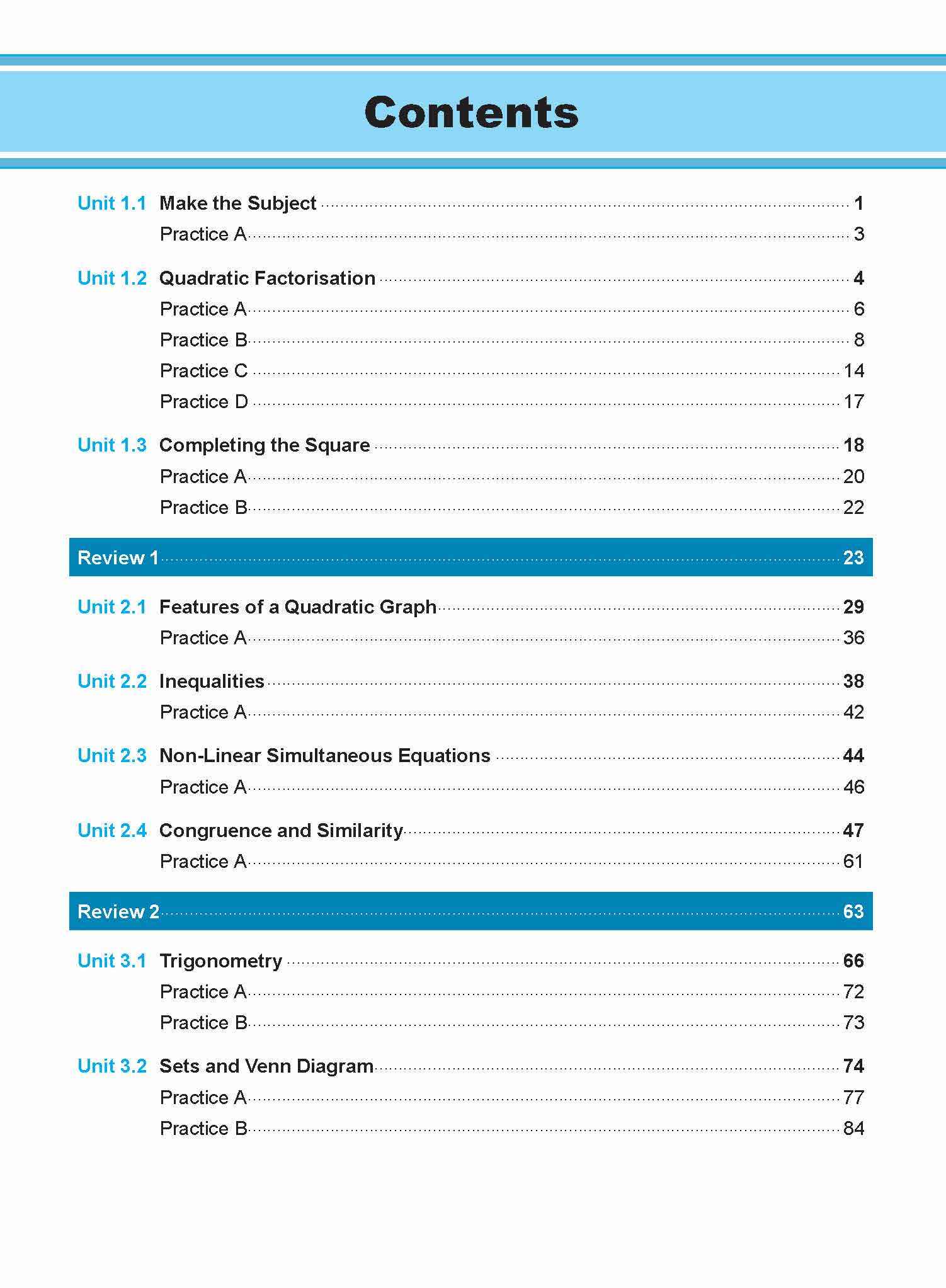 ADVANCED MATHEMATICS FOR G3 AND IP STUDENTS SECONDARY 2