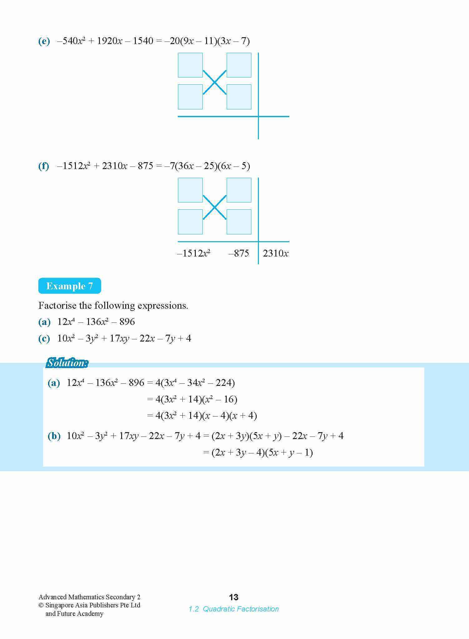 ADVANCED MATHEMATICS FOR G3 AND IP STUDENTS SECONDARY 2