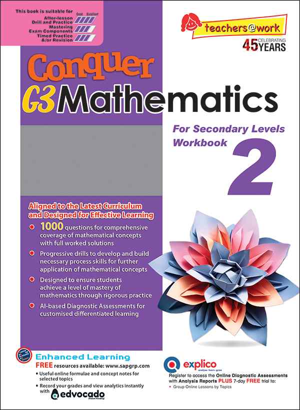 Conquer G3 Mathematics For Secondary Levels Workbook 2