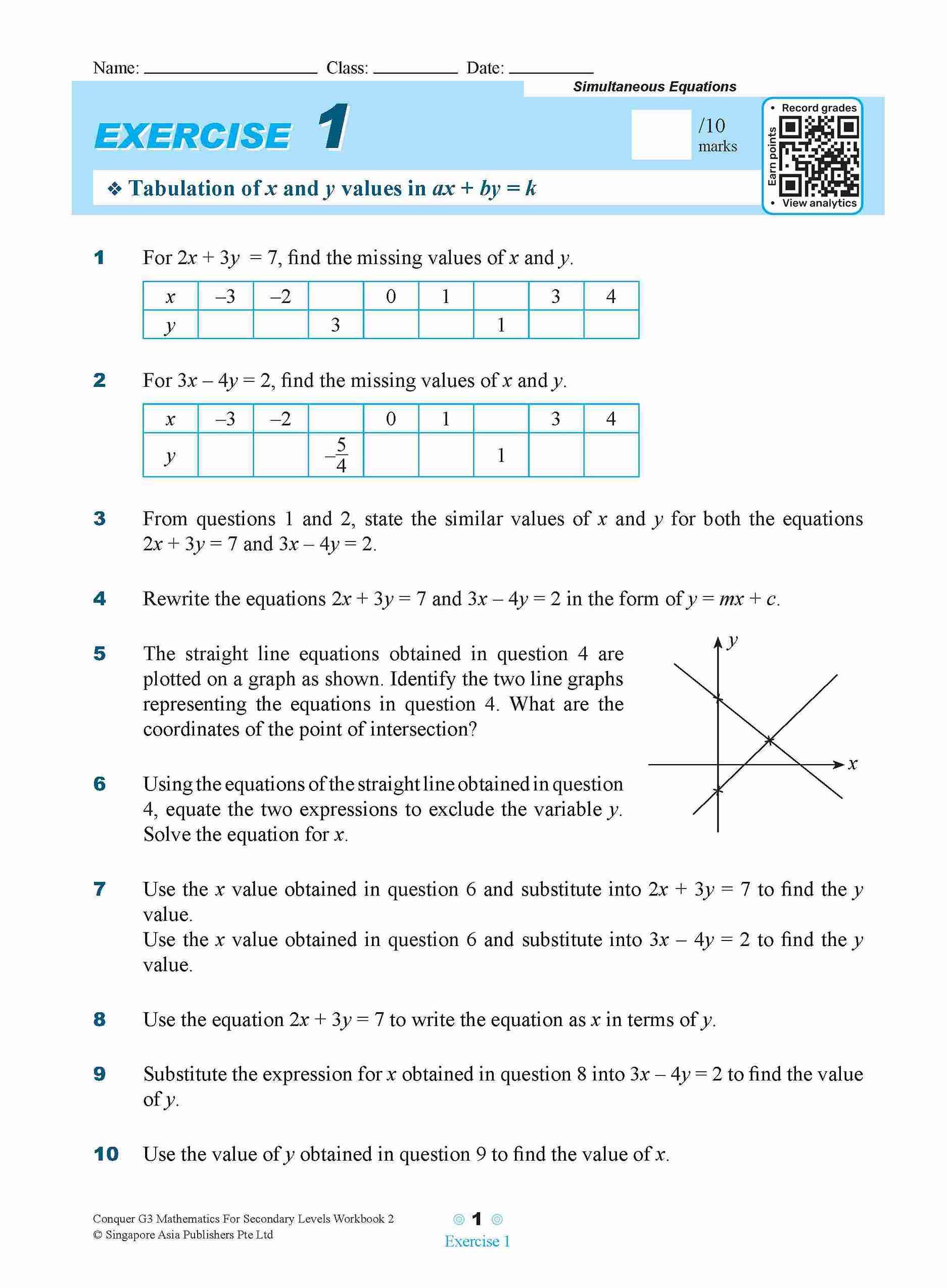 Conquer G3 Mathematics For Secondary Levels Workbook 2
