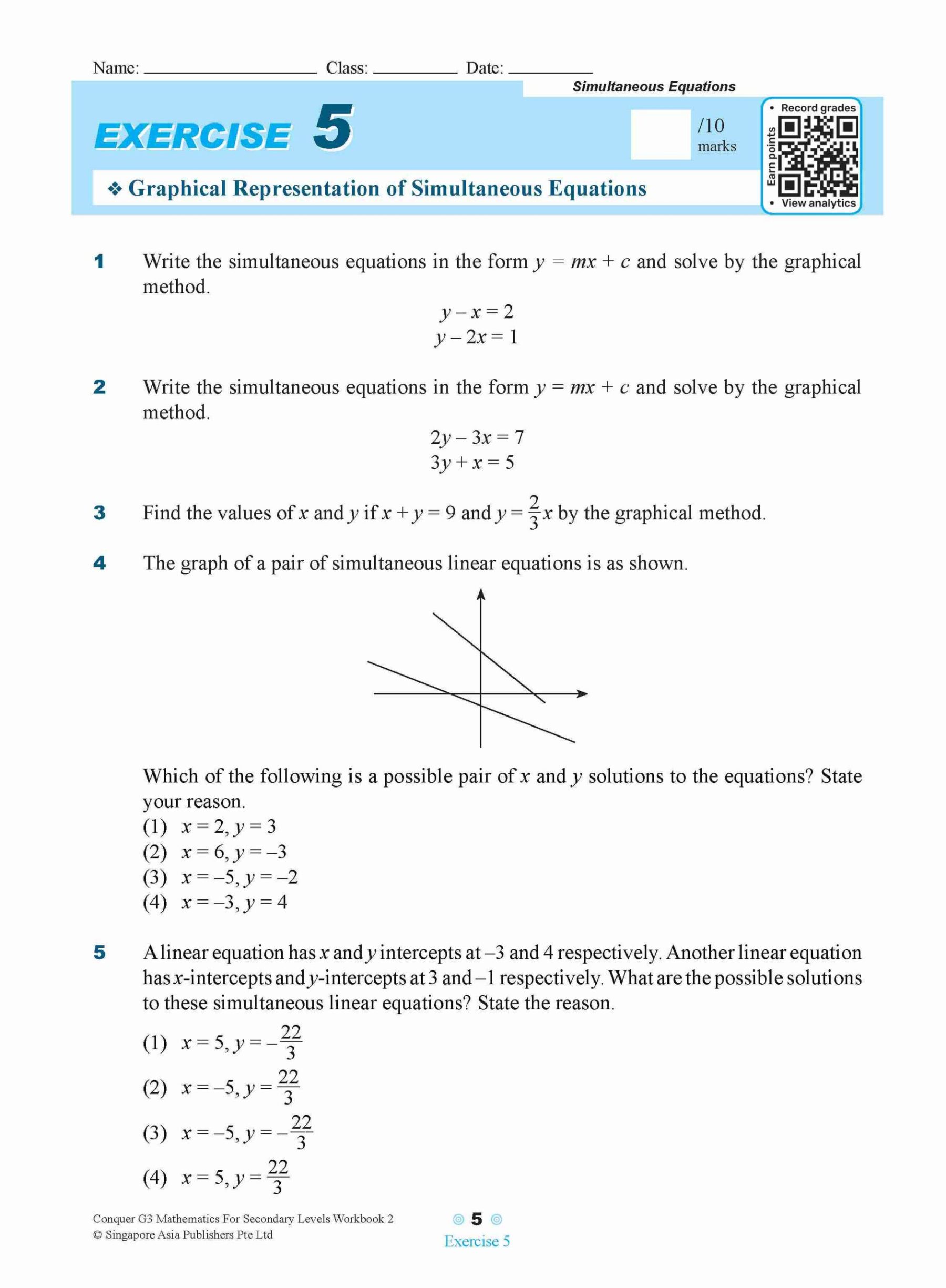Conquer G3 Mathematics For Secondary Levels Workbook 2