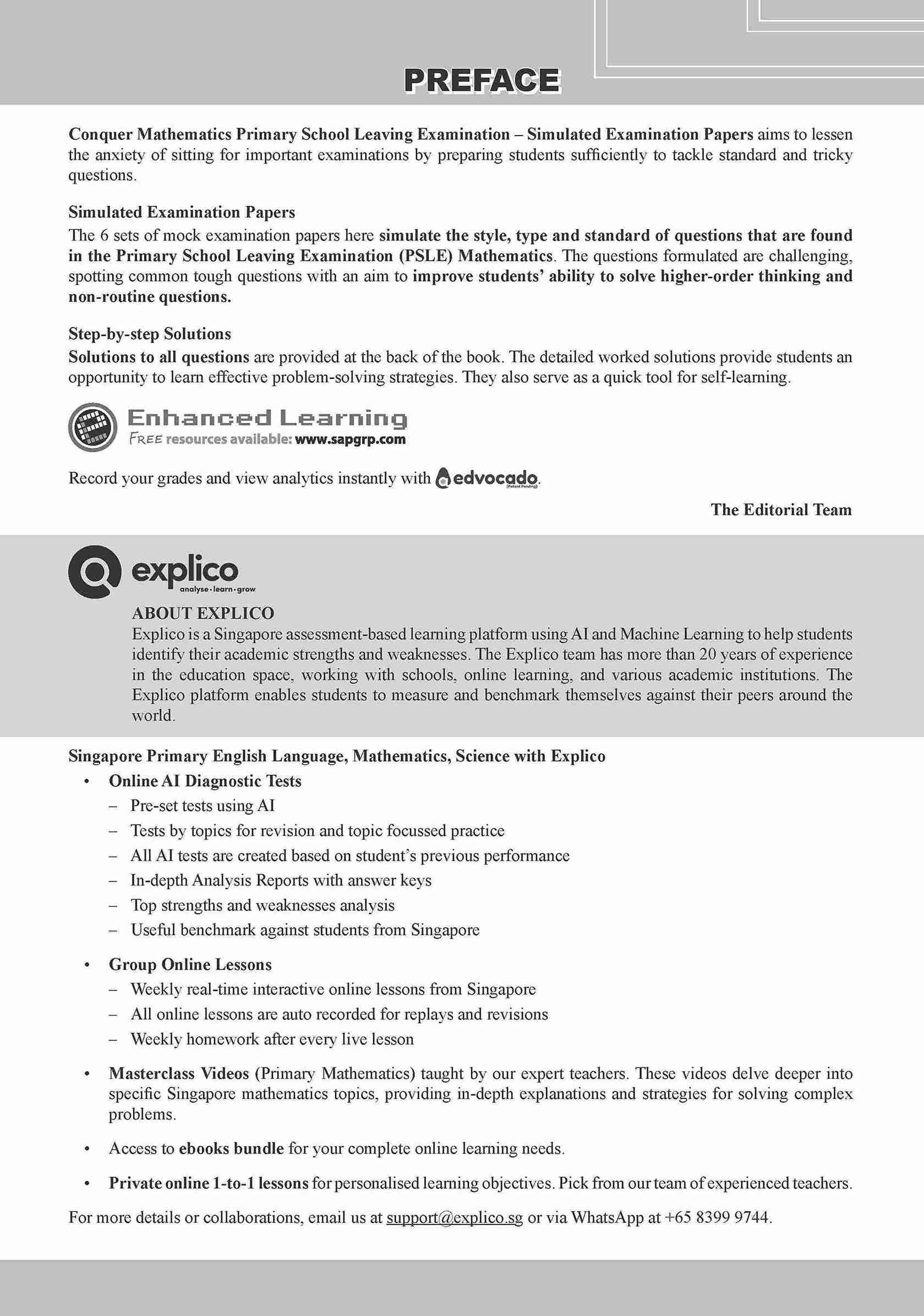 Conquer Mathematics Primary School Leaving Examination – Simulated Examination Papers 